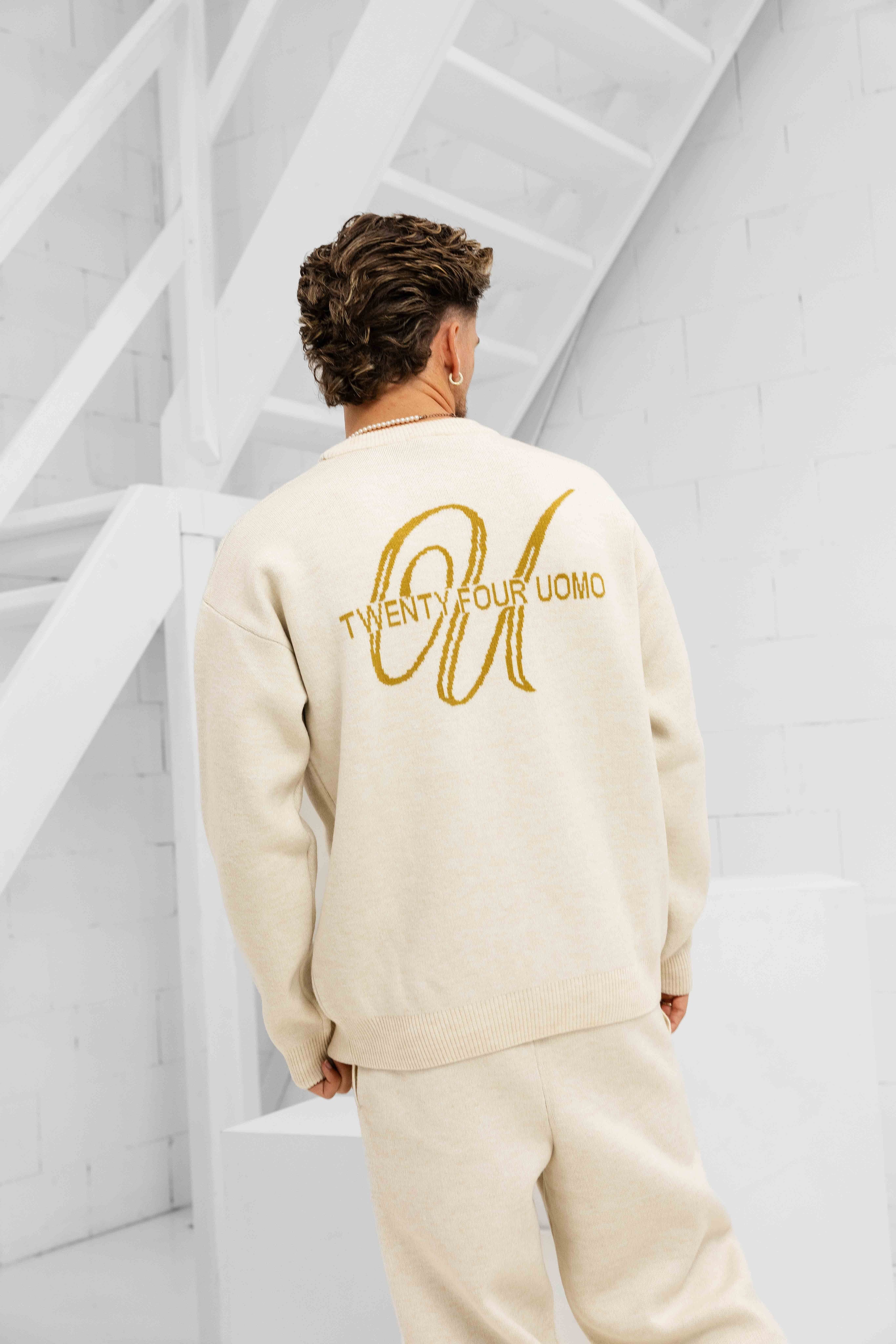 Knitted Trainingspak Heren Sand/Khaki