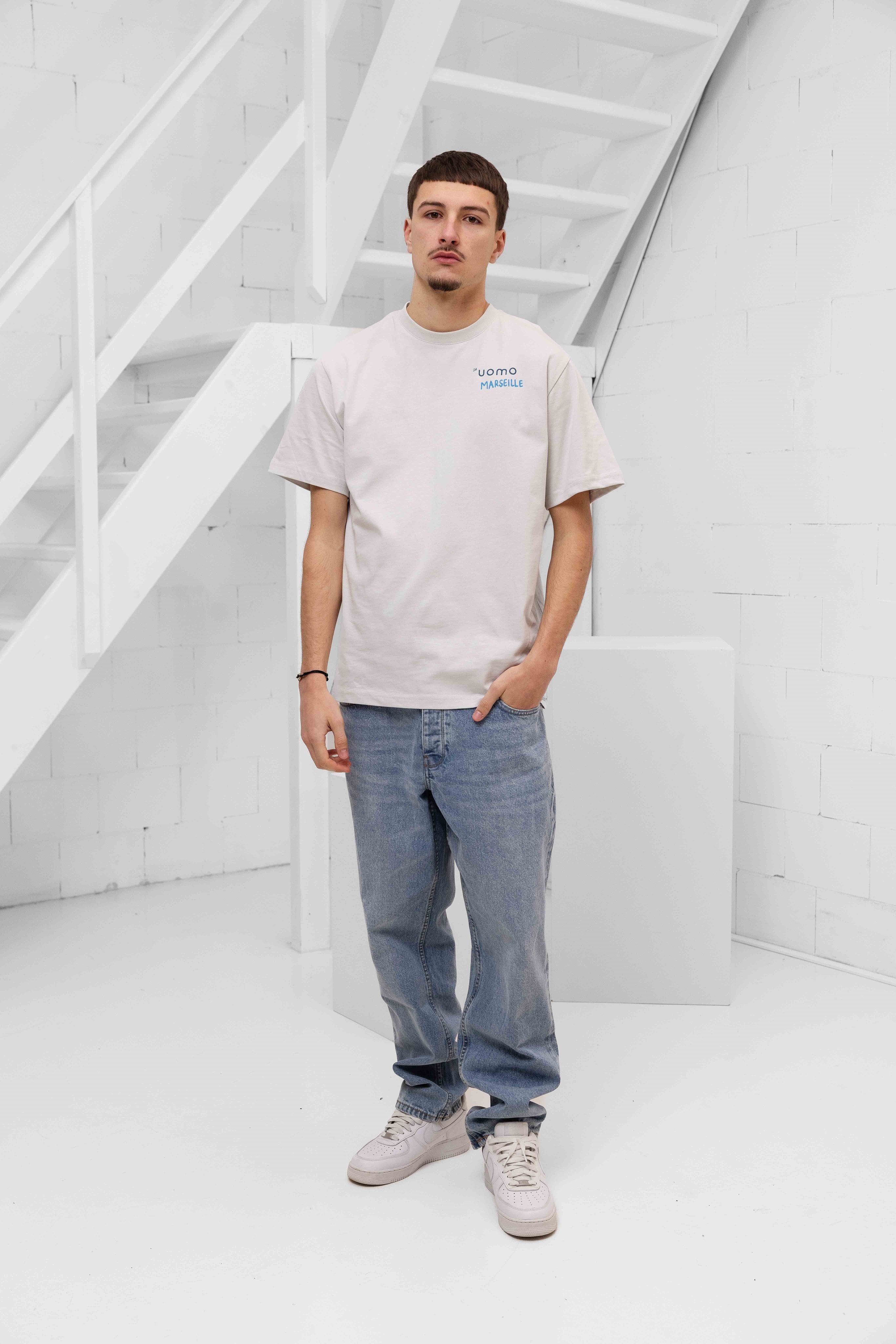 Marseille T-shirt Heren Grijs