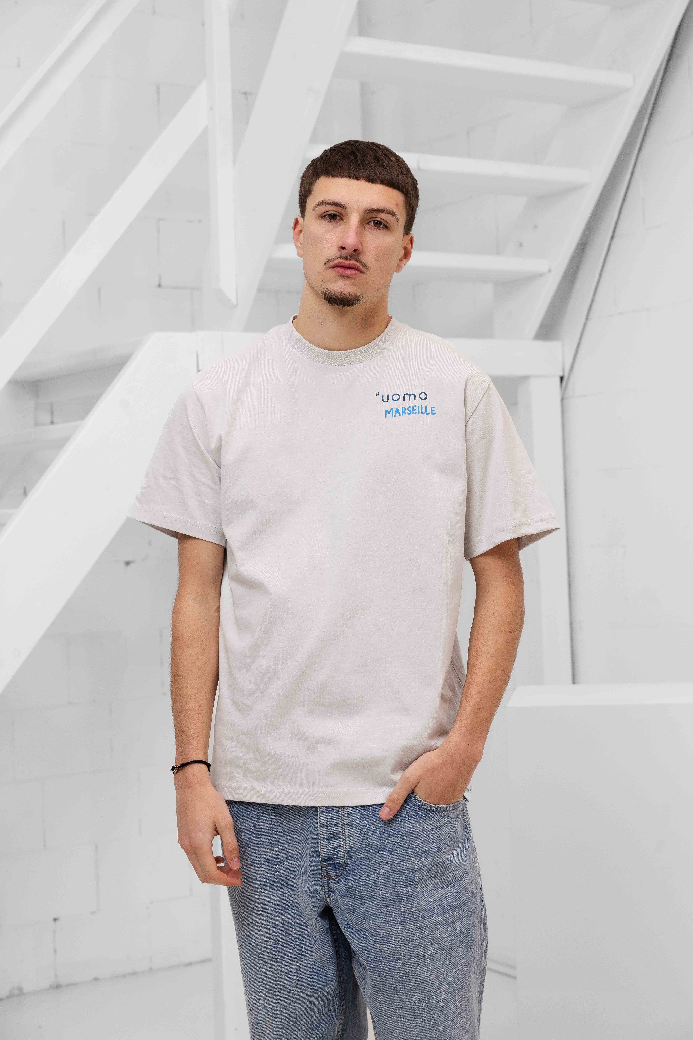 Marseille T-shirt Heren Grijs