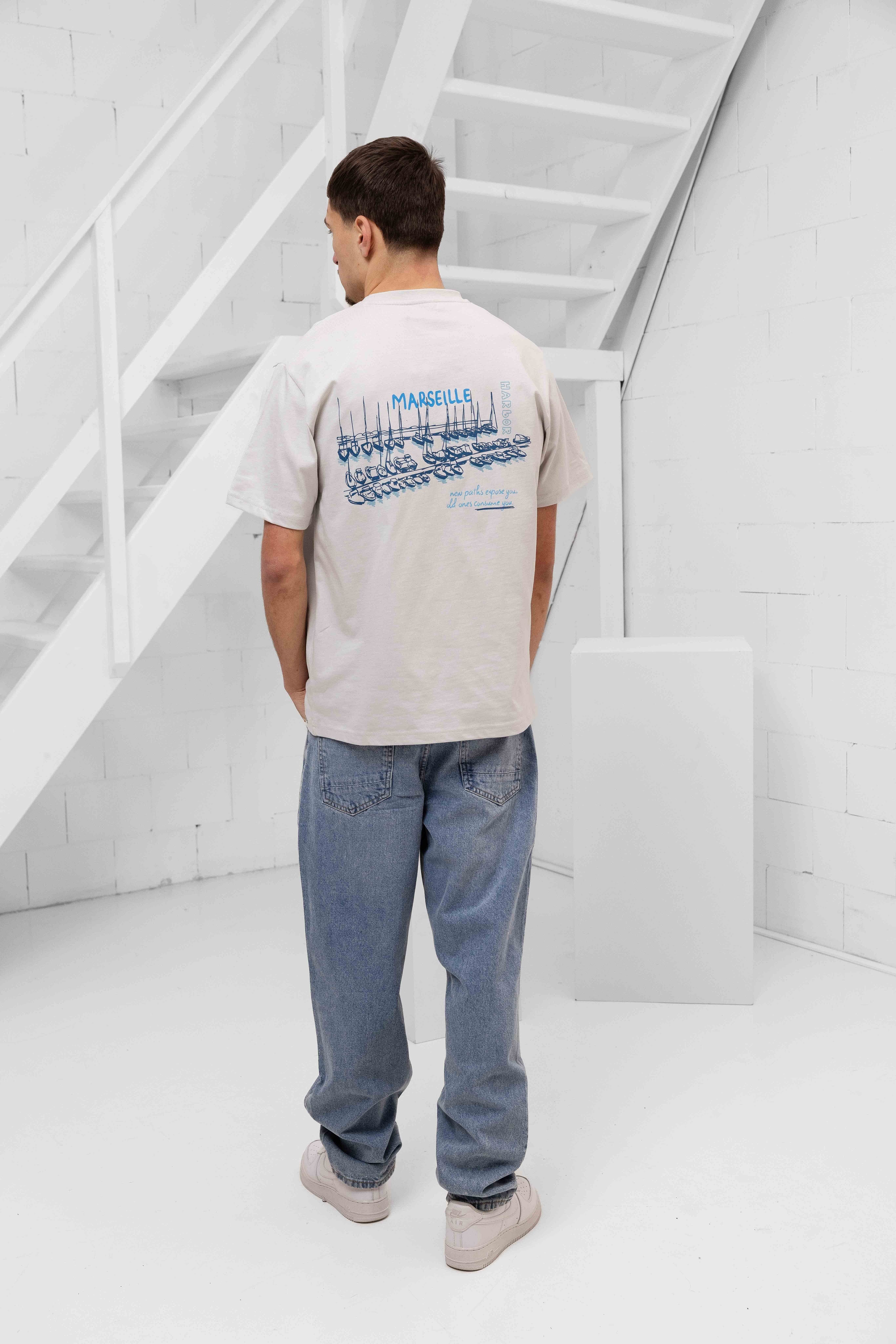 Marseille T-shirt Heren Grijs