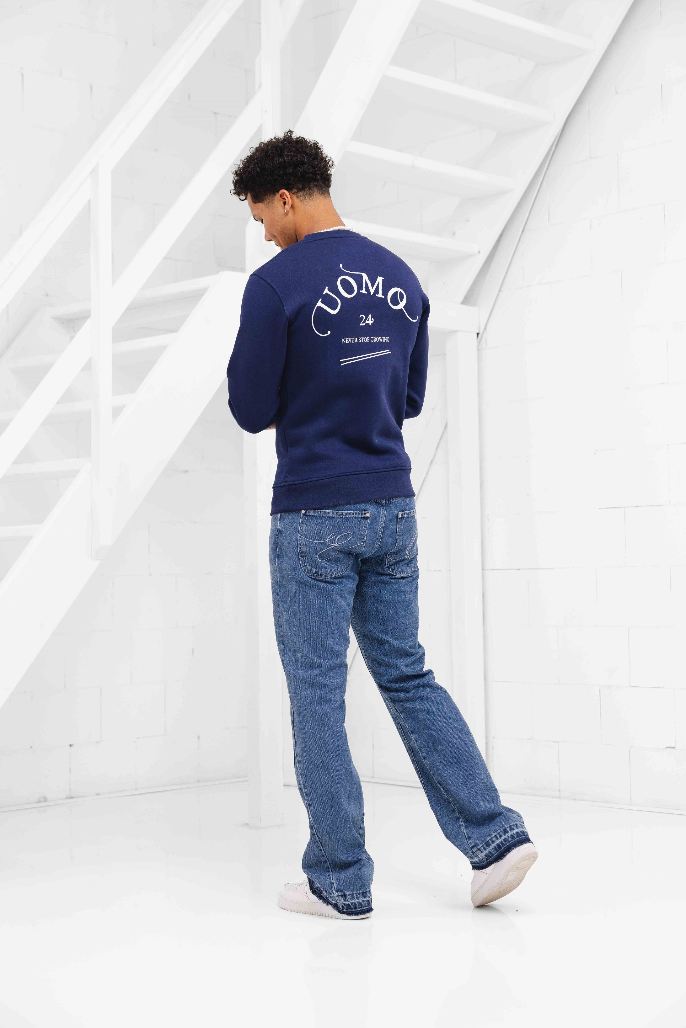 Never Stop Growing Crewneck Navy