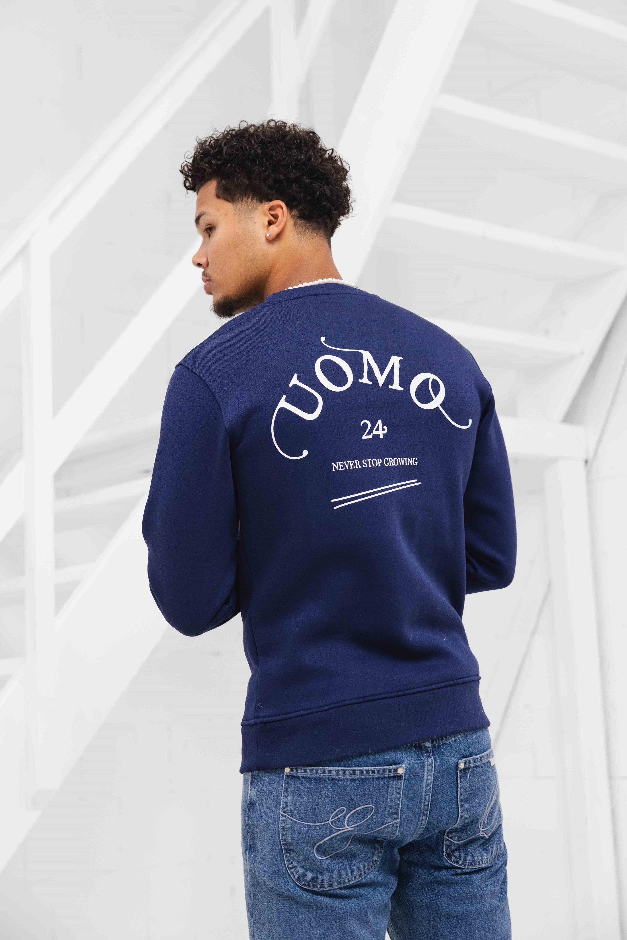 Never Stop Growing Crewneck Navy