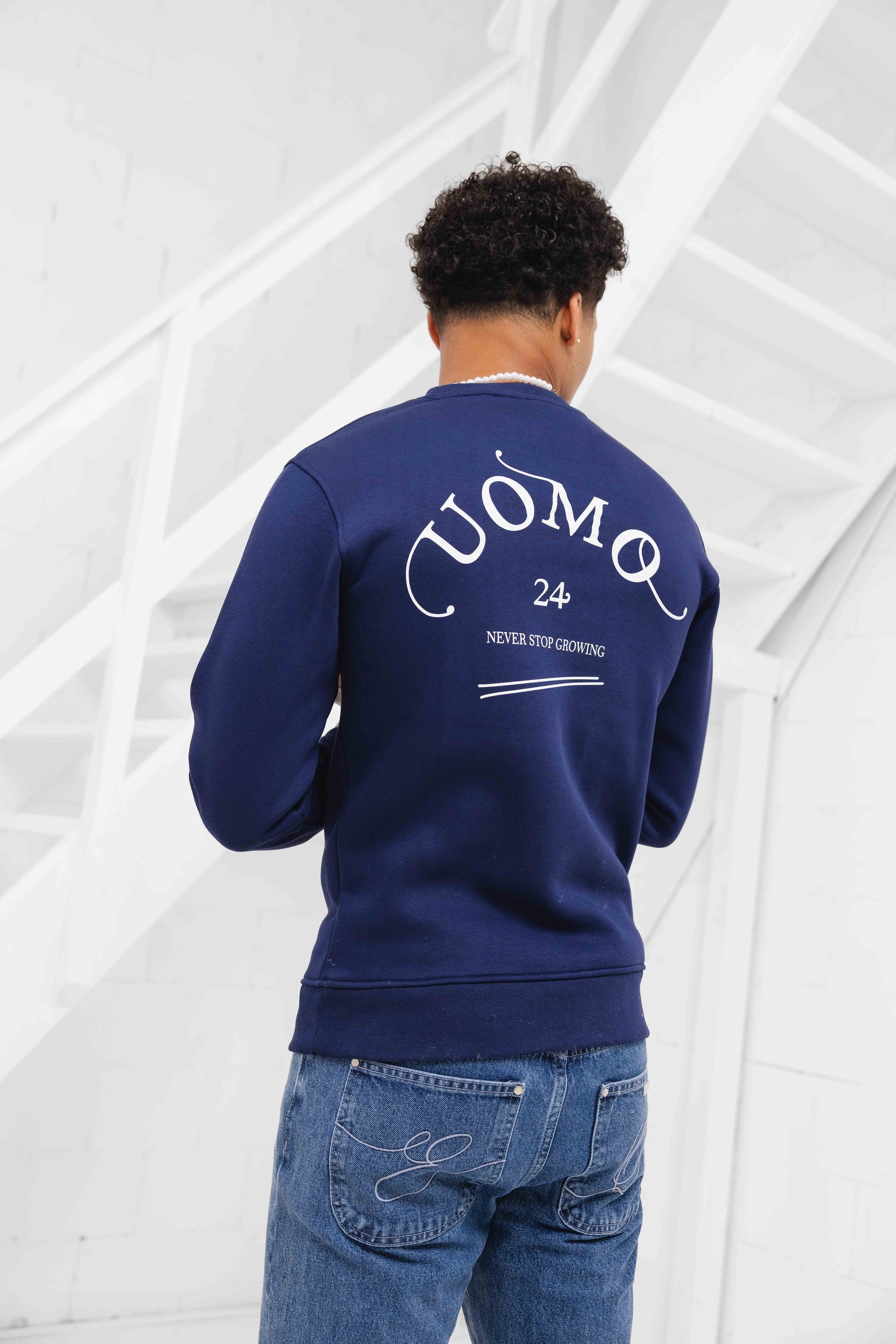 Never Stop Growing Crewneck Navy