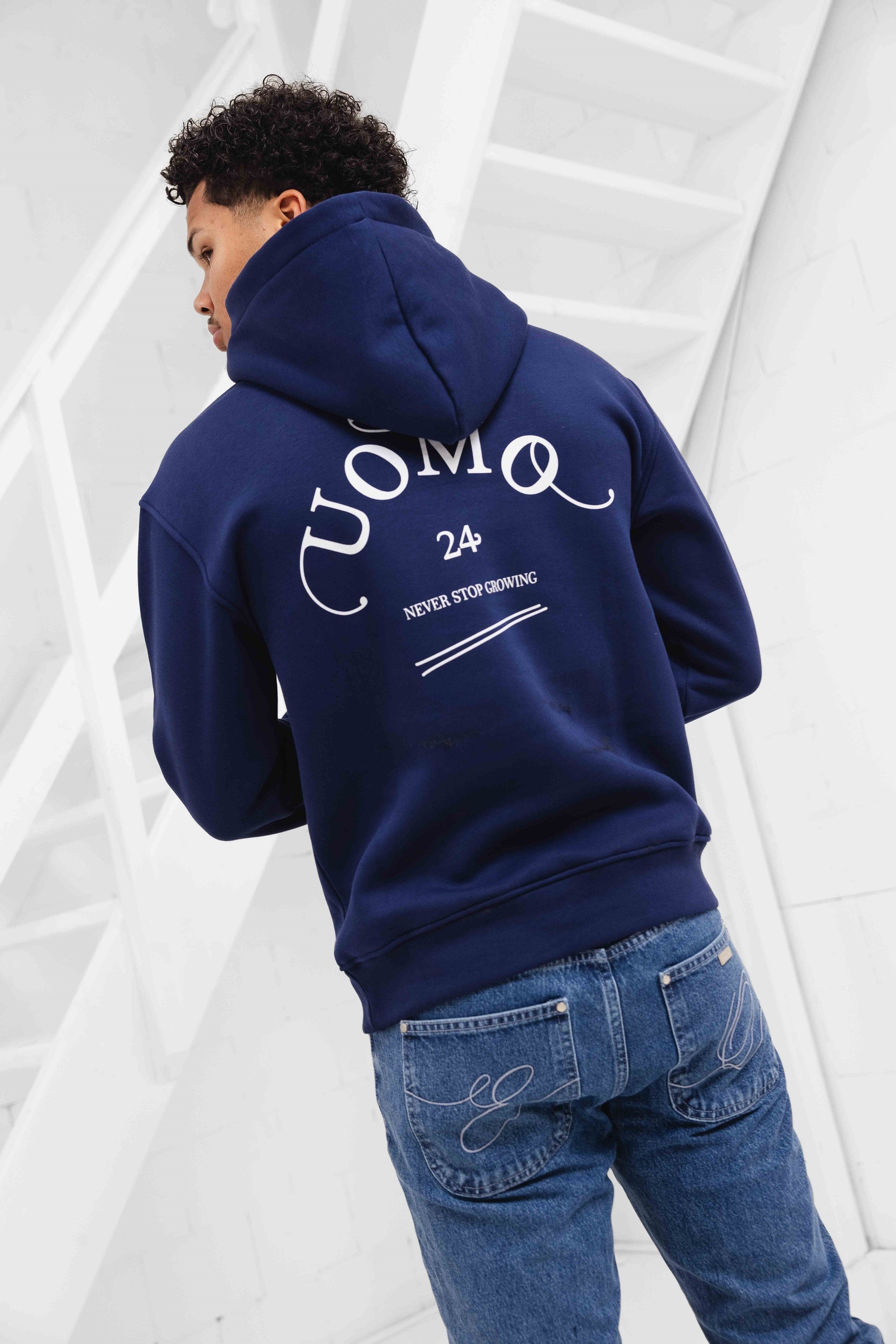 Never Stop Growing Hoodie Navy