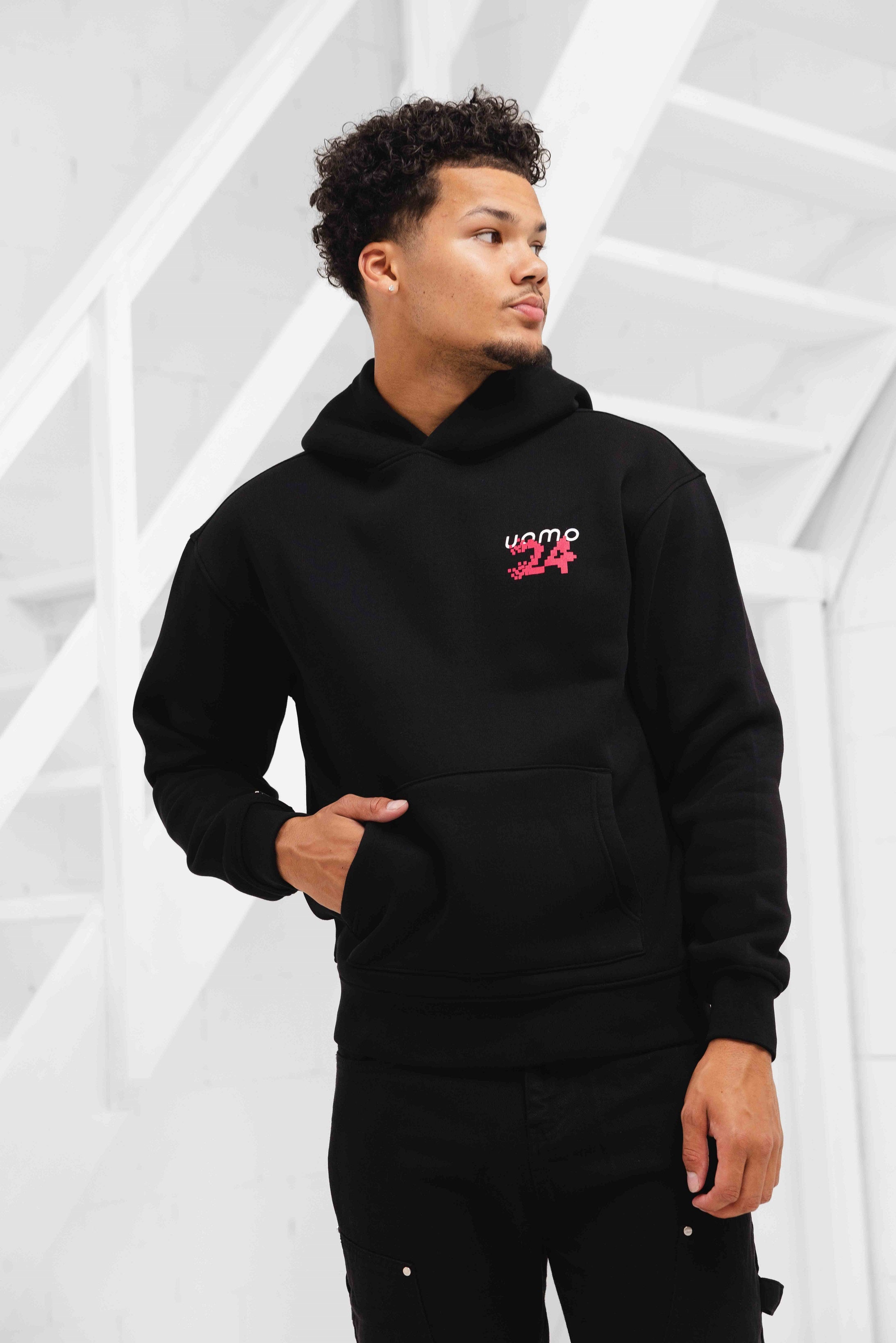 Pixelated Hoodie Zwart