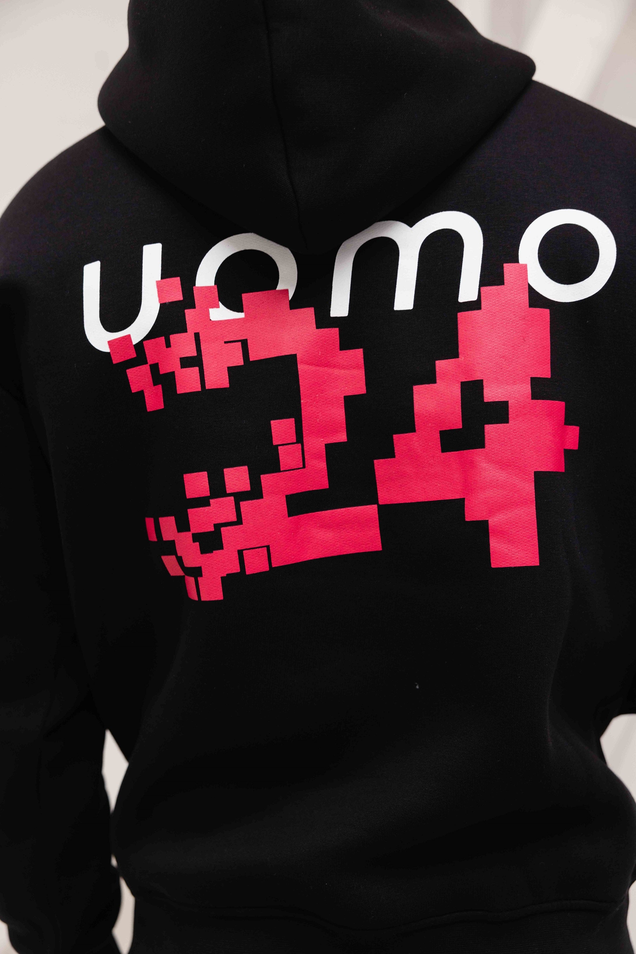 Pixelated Hoodie Zwart