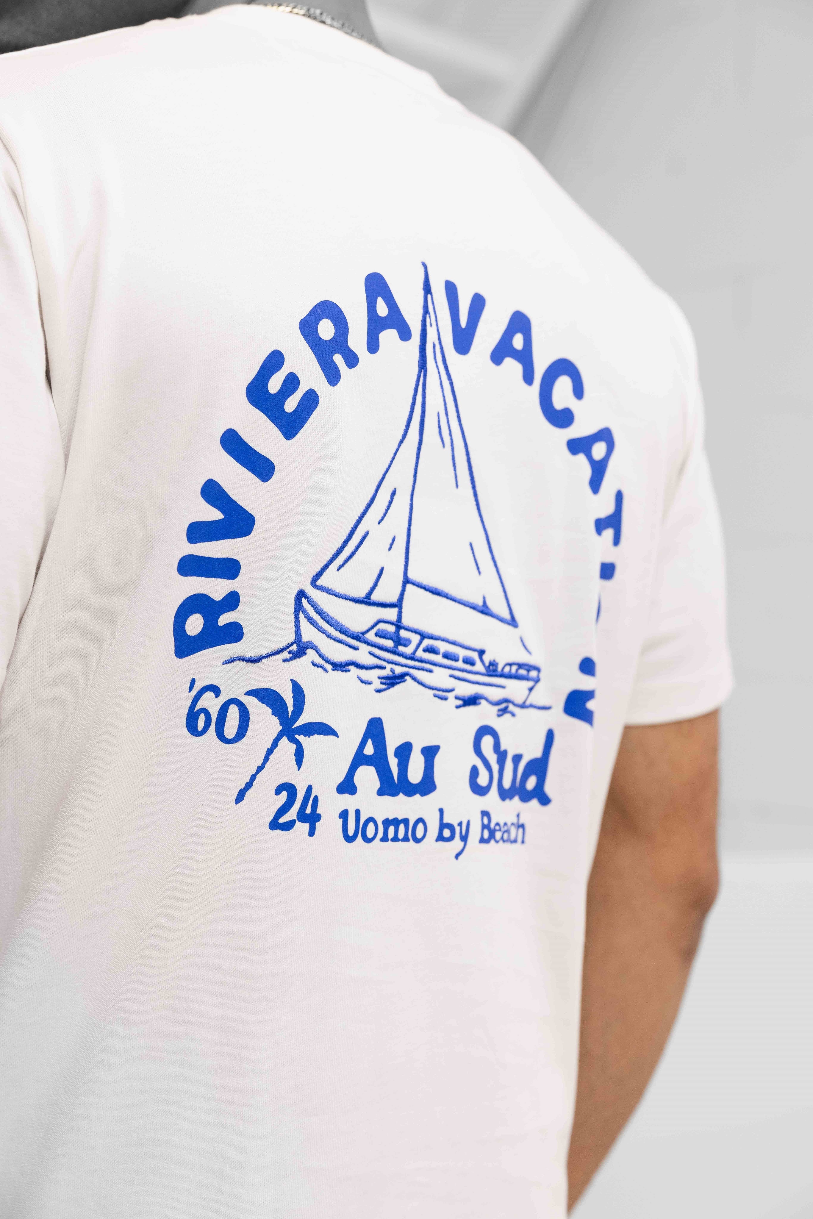 Au Sud T-shirt Heren Off-White