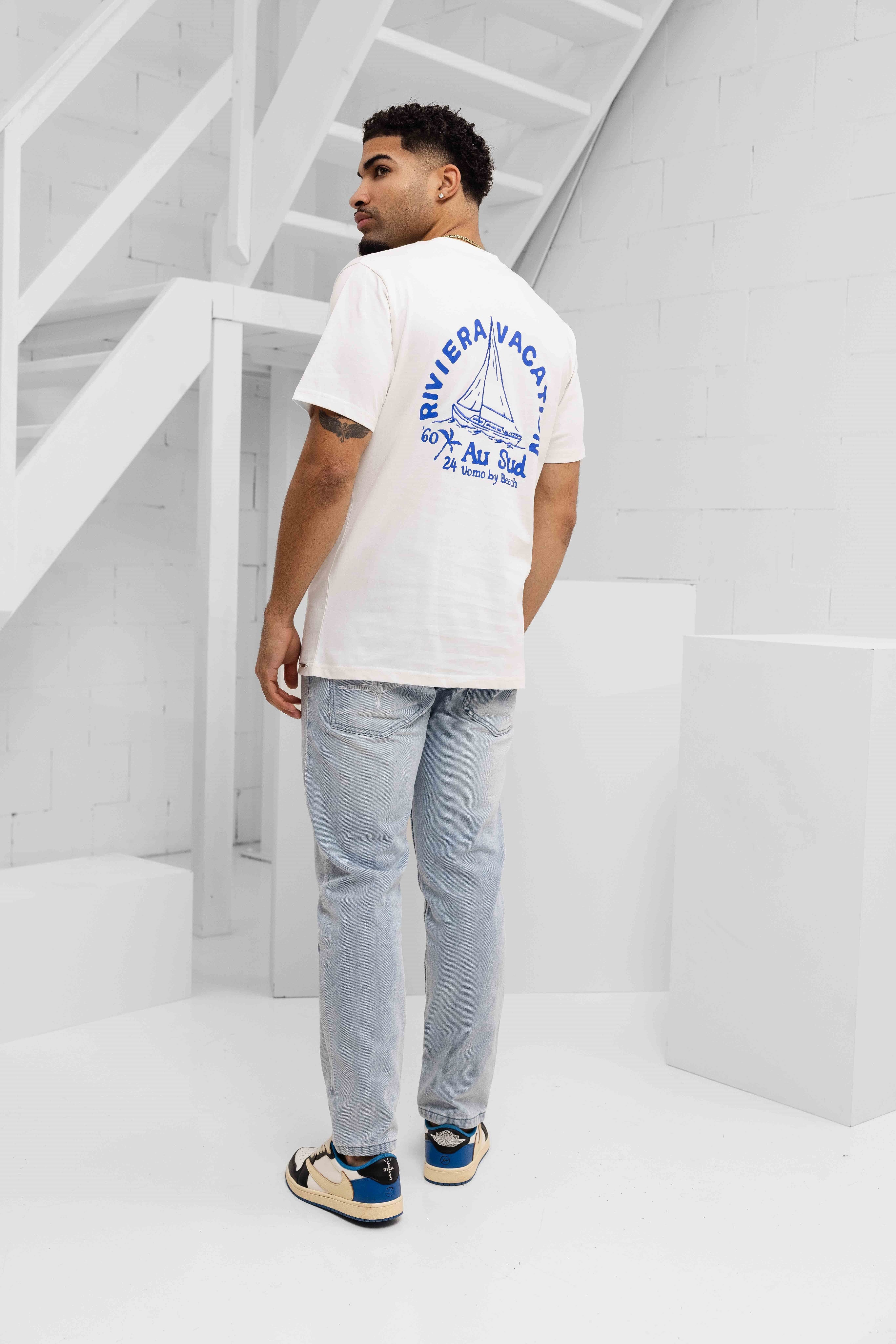 Au Sud T-shirt Heren Off-White