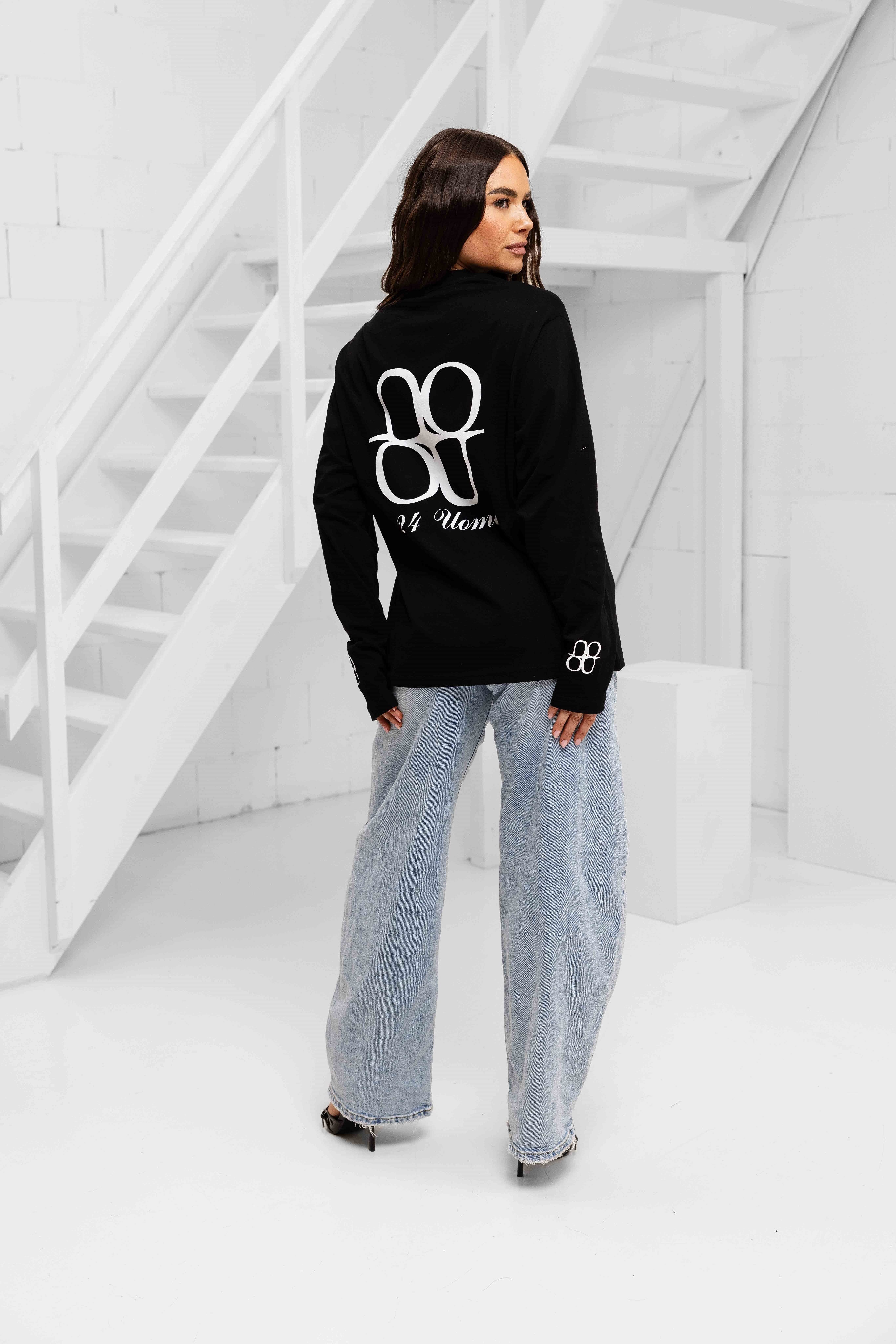 Symbol Longsleeve Shirt Dames Zwart/Wit