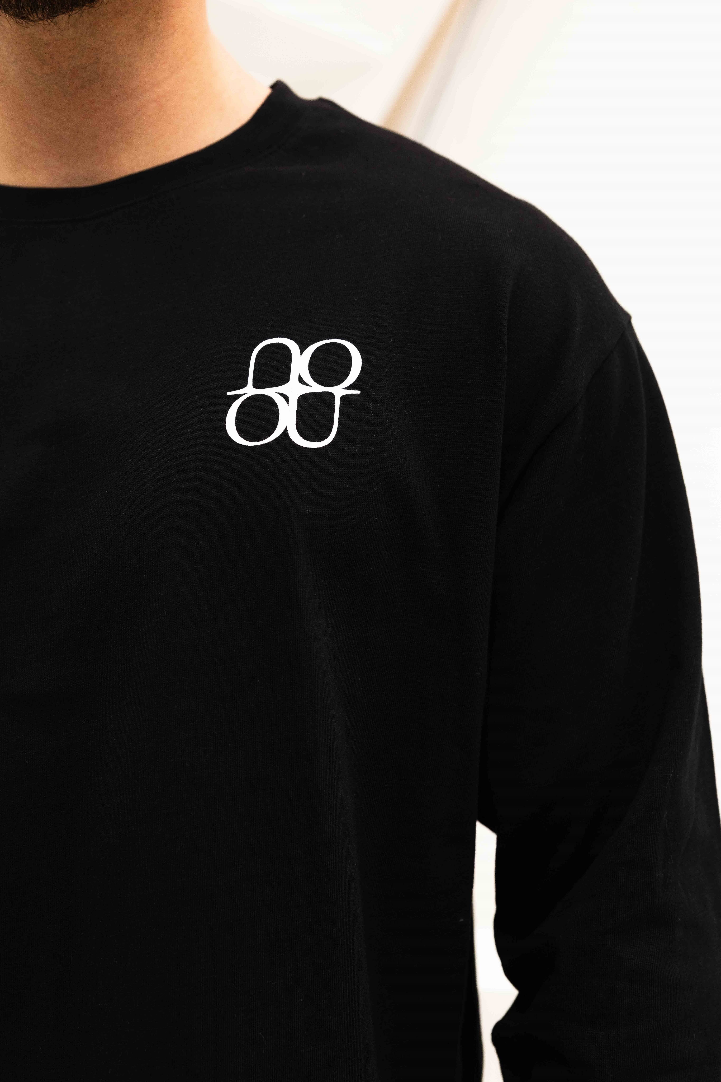 Symbol Longsleeve Shirt Heren Zwart/Wit