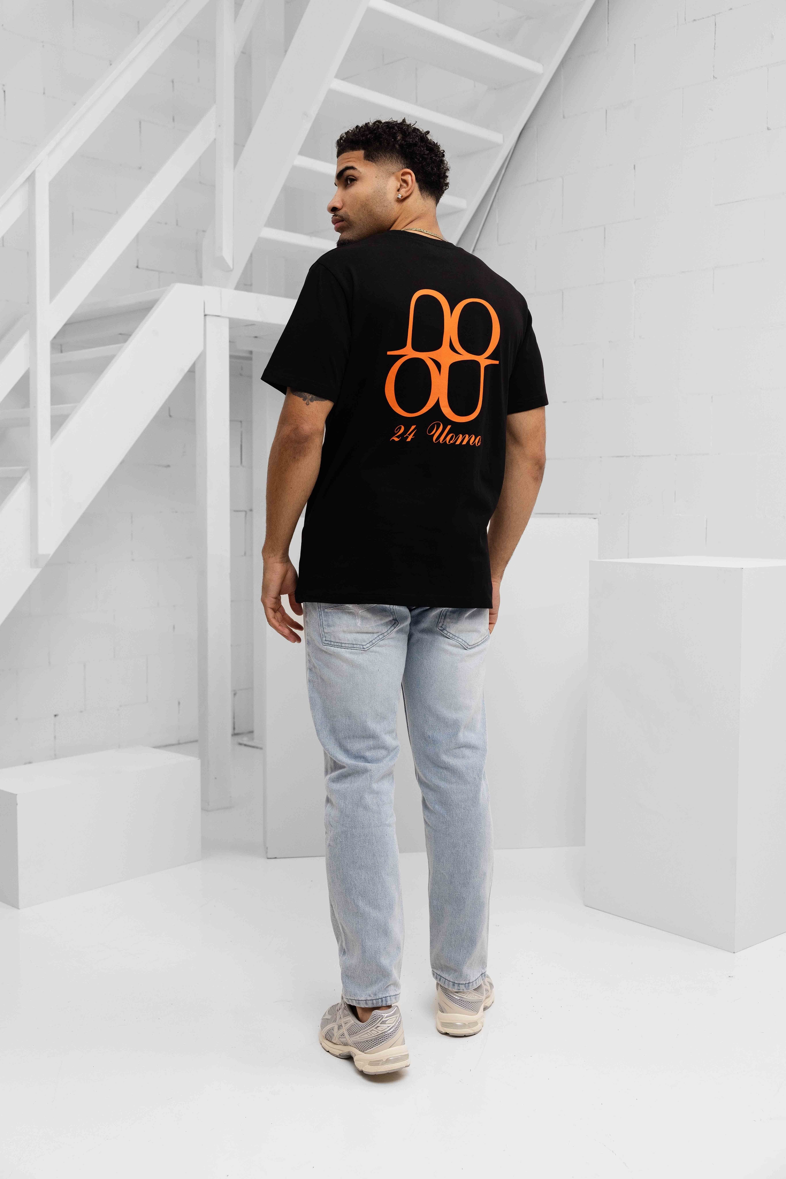 Symbol T-shirt Heren Zwart/Oranje