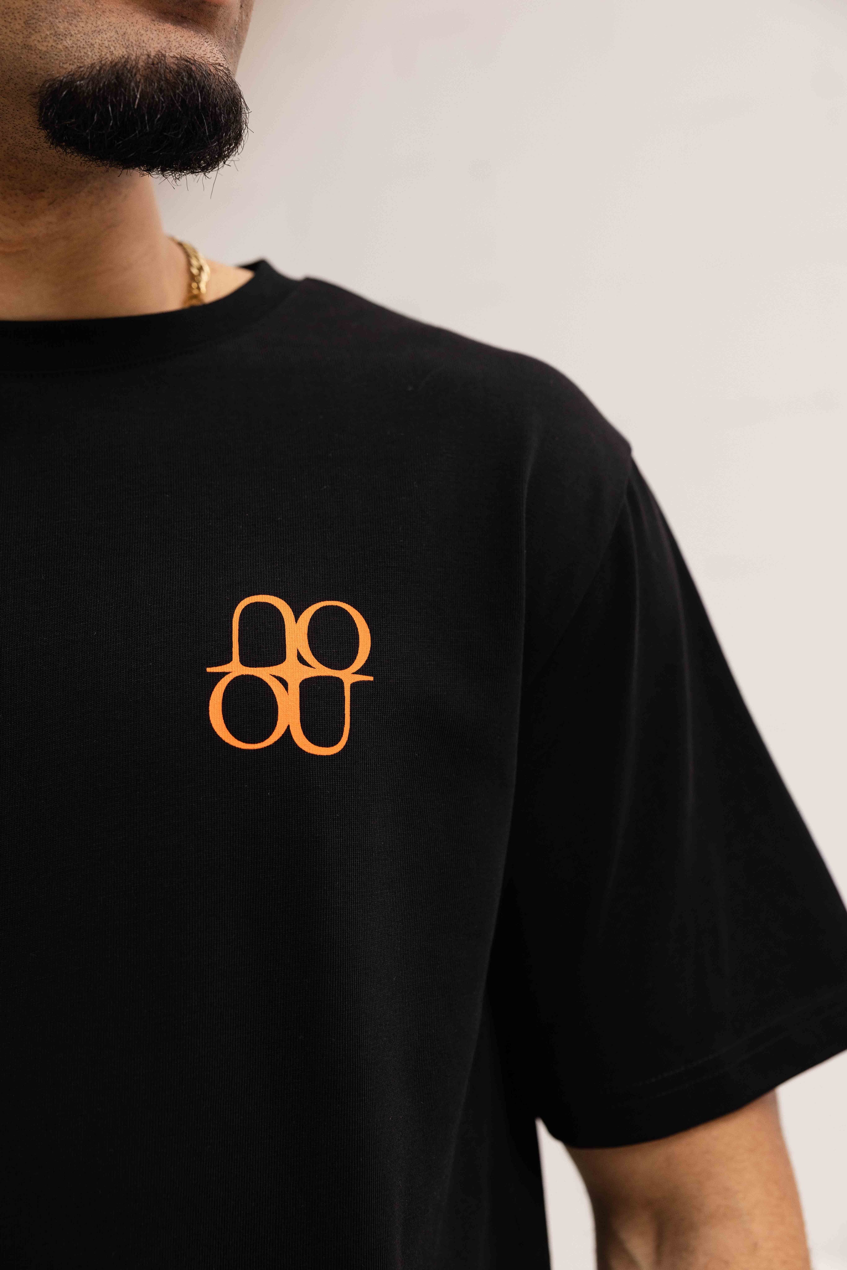 Symbol T-shirt Heren Zwart/Oranje