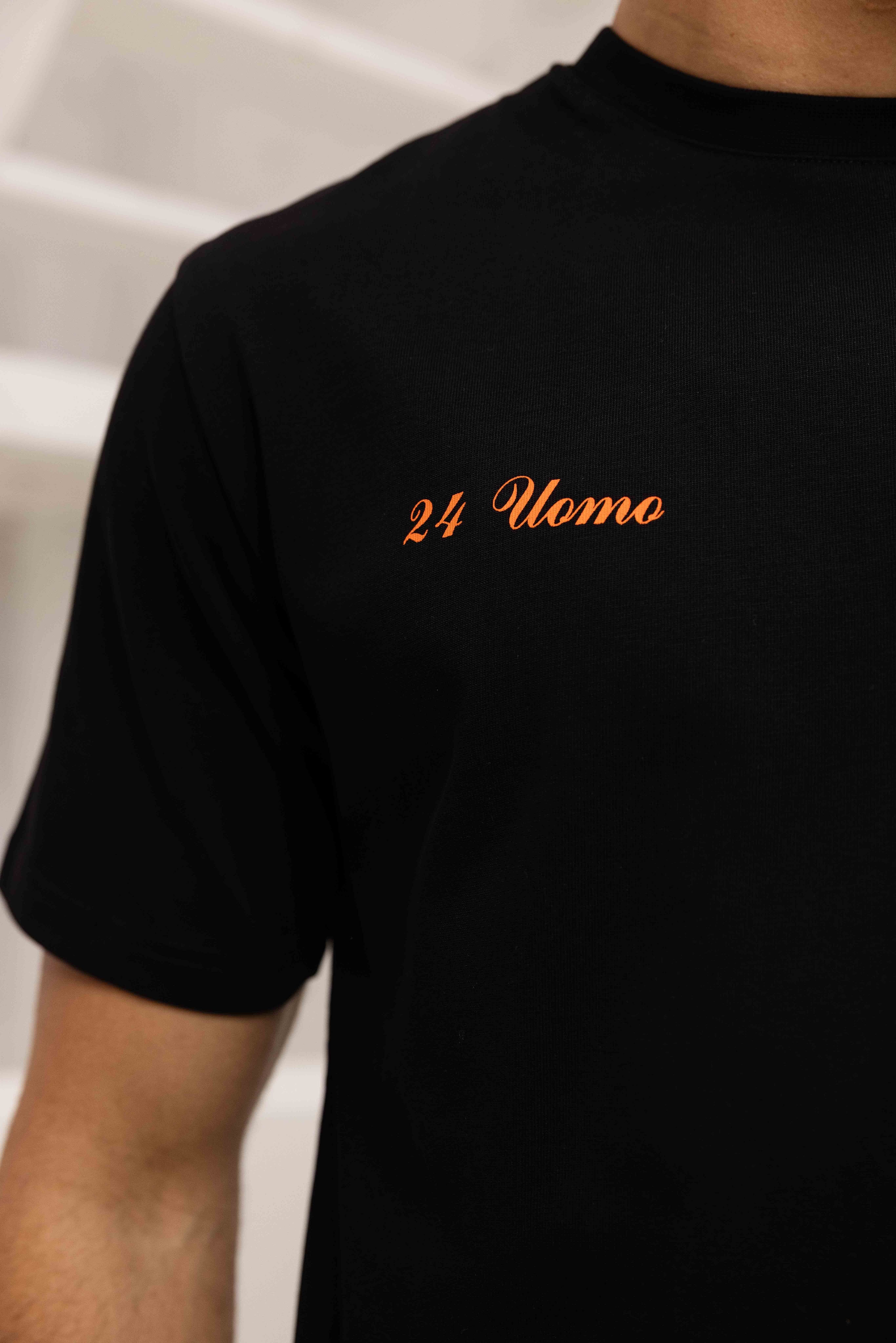 Symbol T-shirt Heren Zwart/Oranje