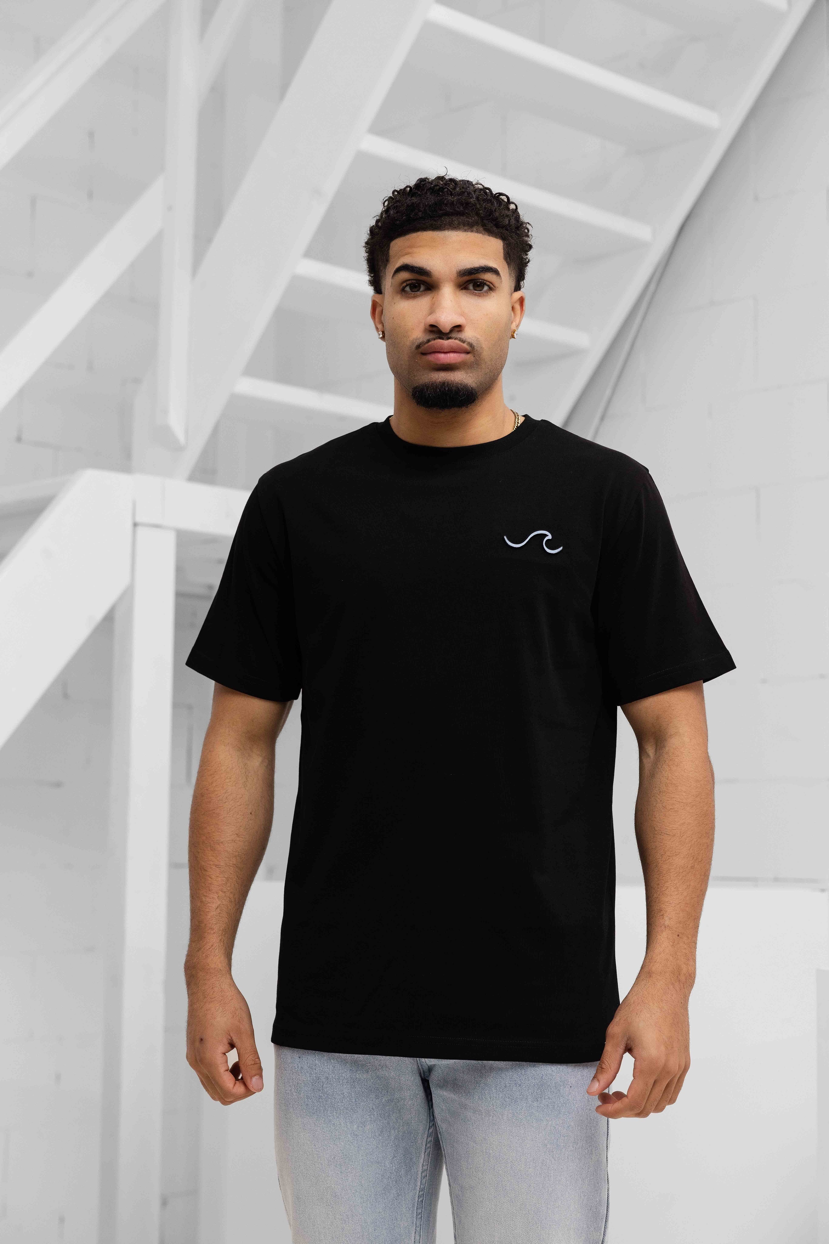 Wave T-shirt Heren Zwart