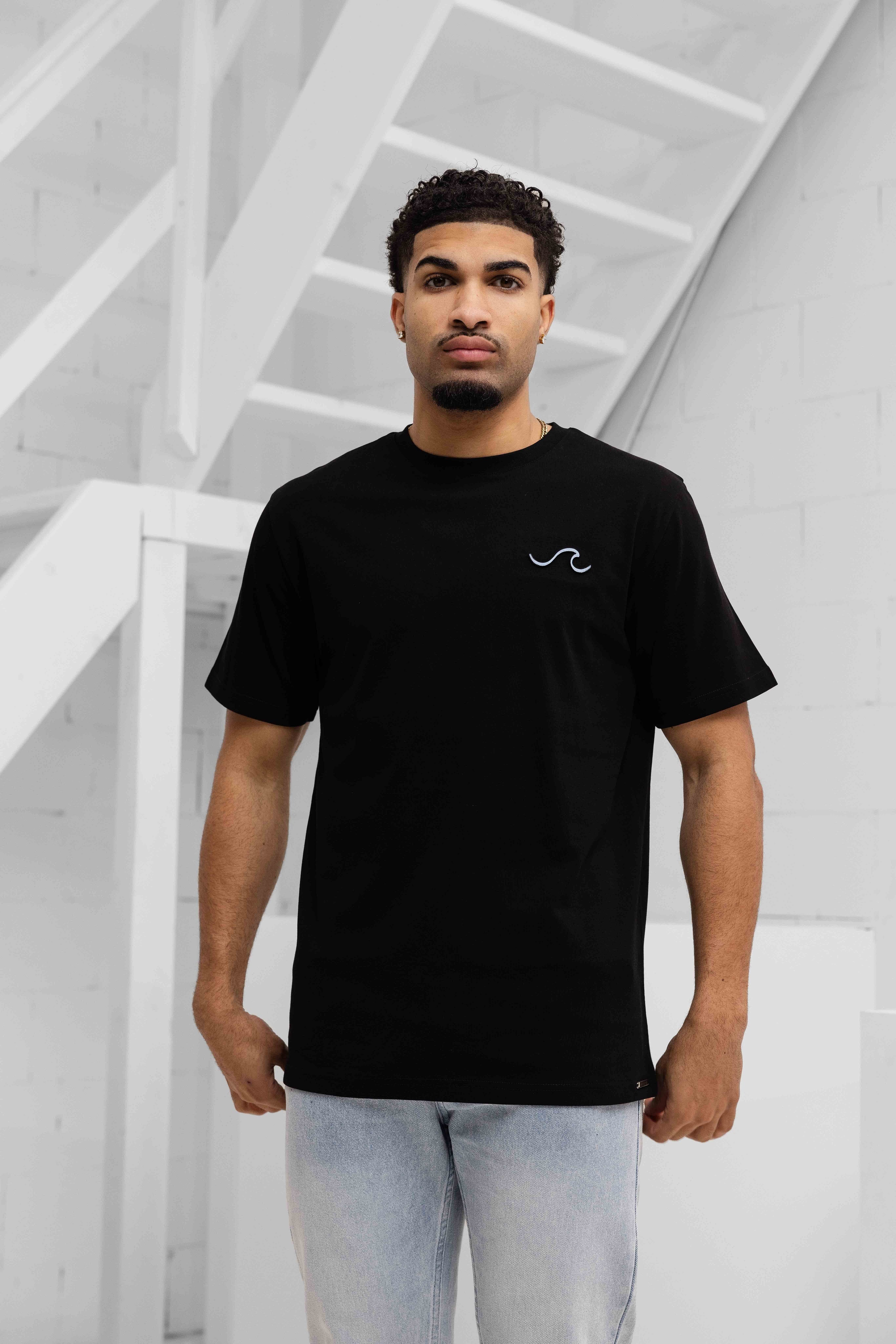 Wave T-shirt Heren Zwart