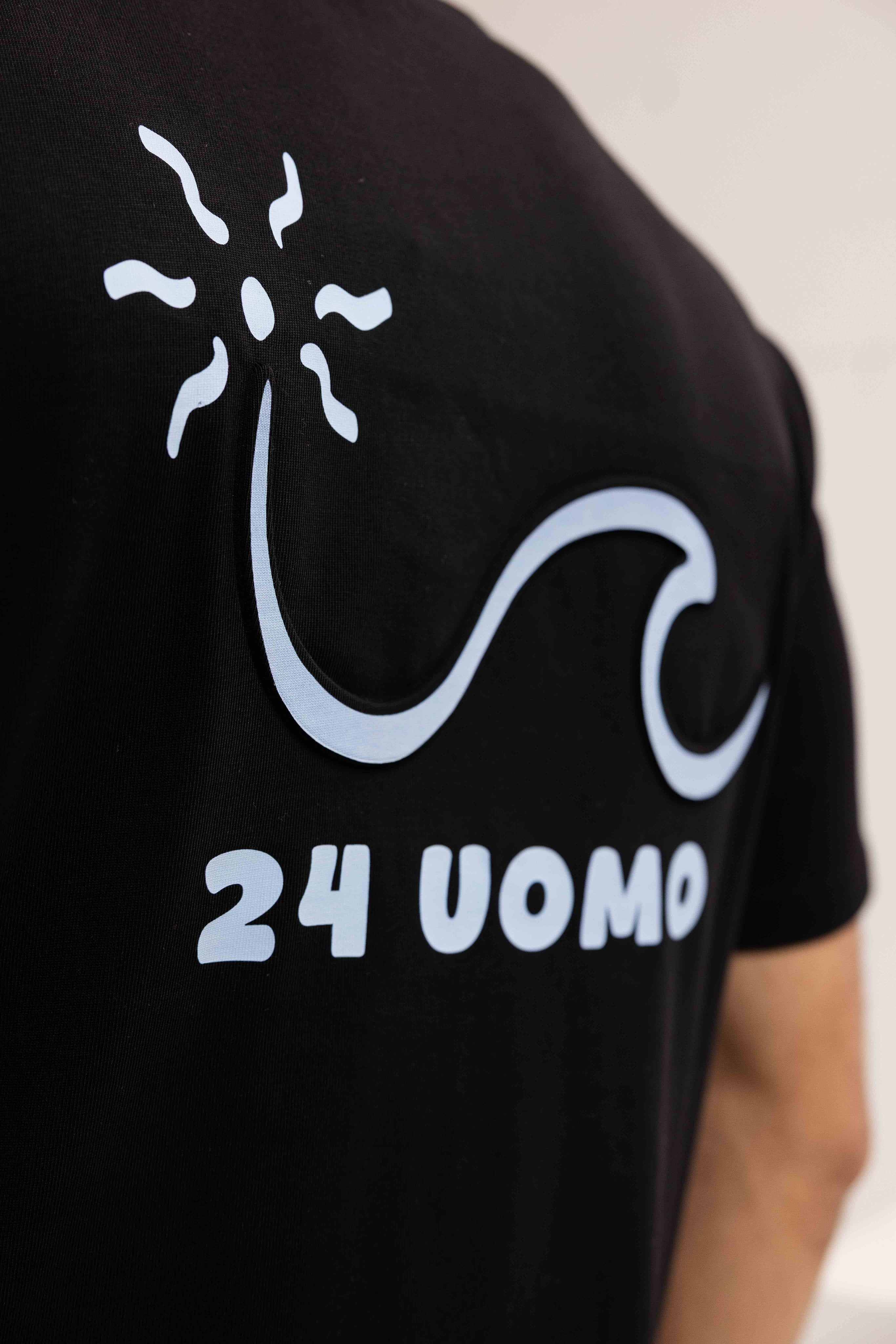 Wave T-shirt Heren Zwart