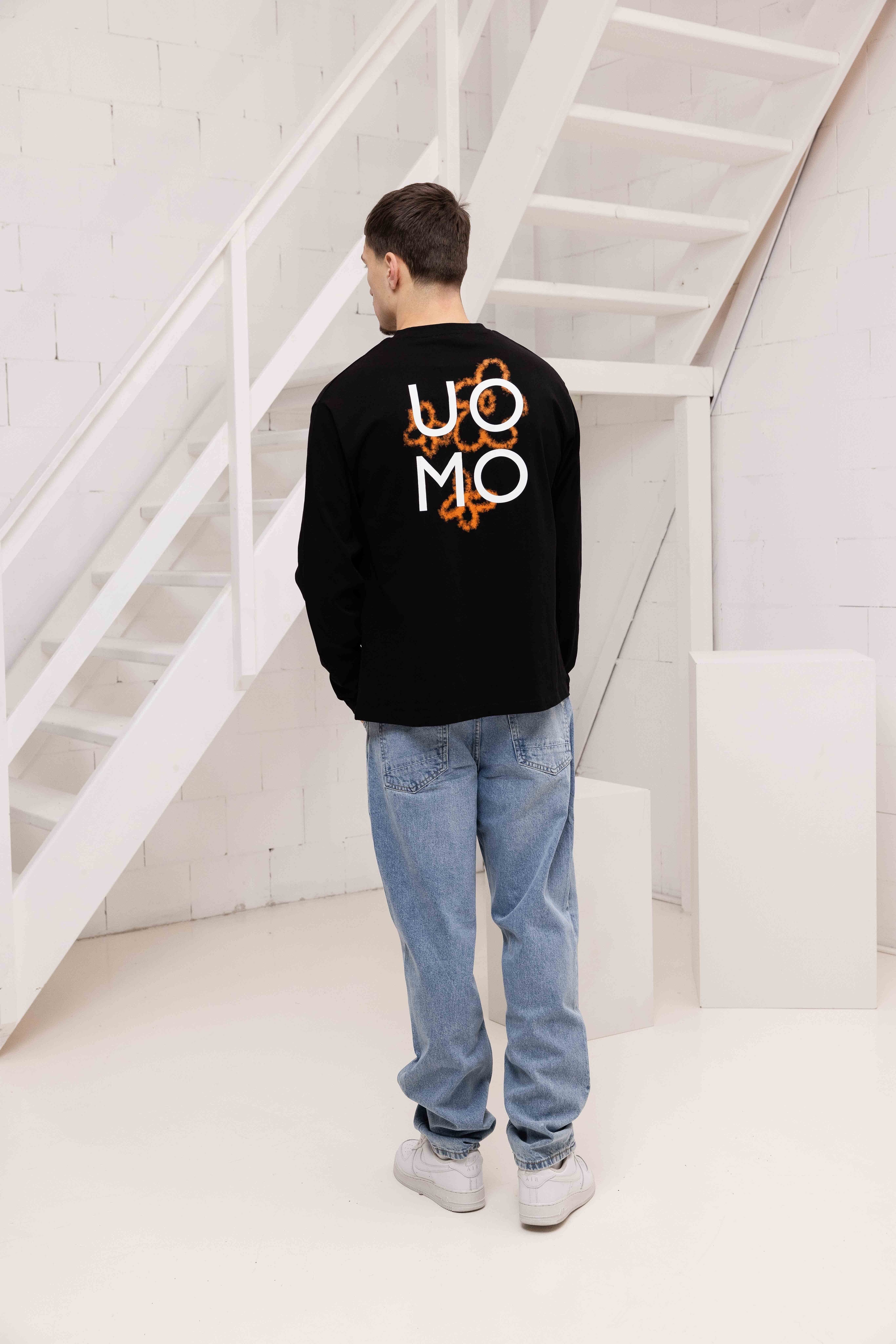 Flora 2.0 Longsleeve Shirt Heren Zwart/Oranje