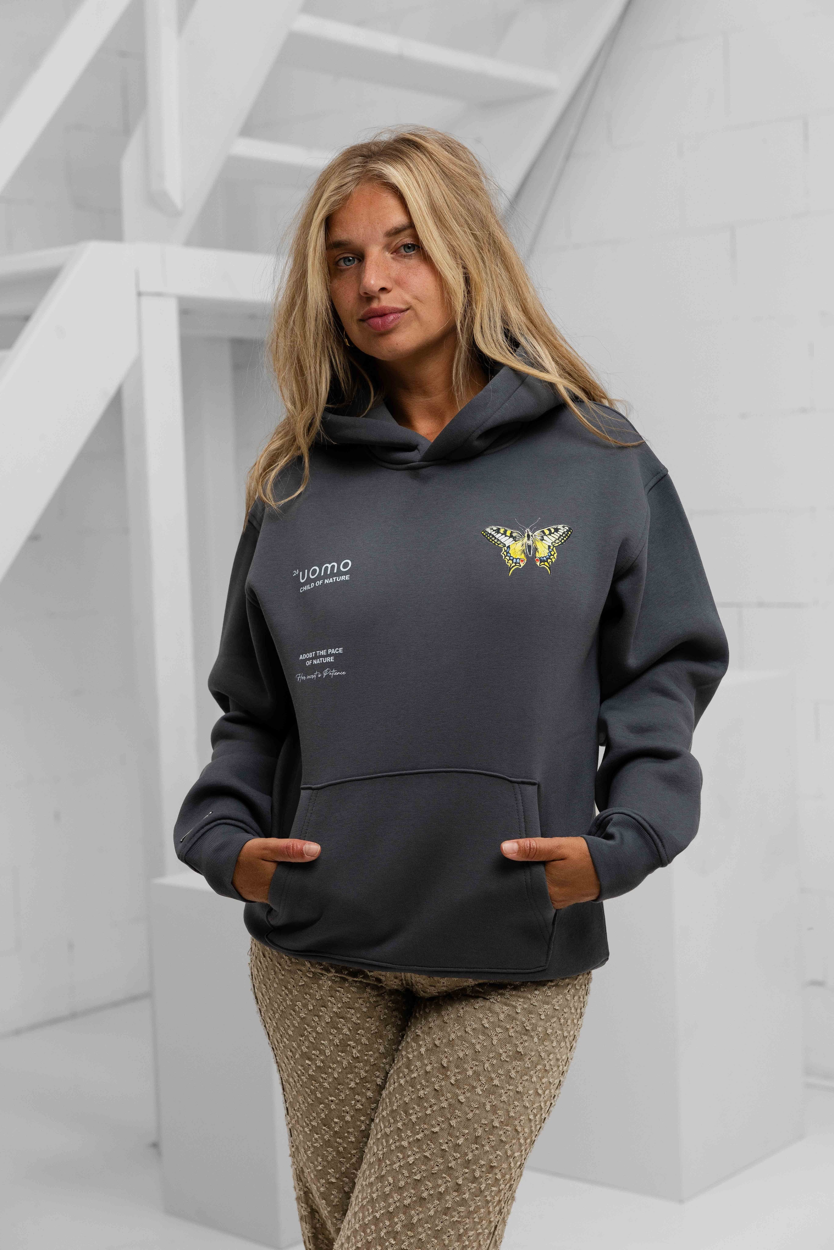 Child Of Nature Hoodie Dames Dark Grey