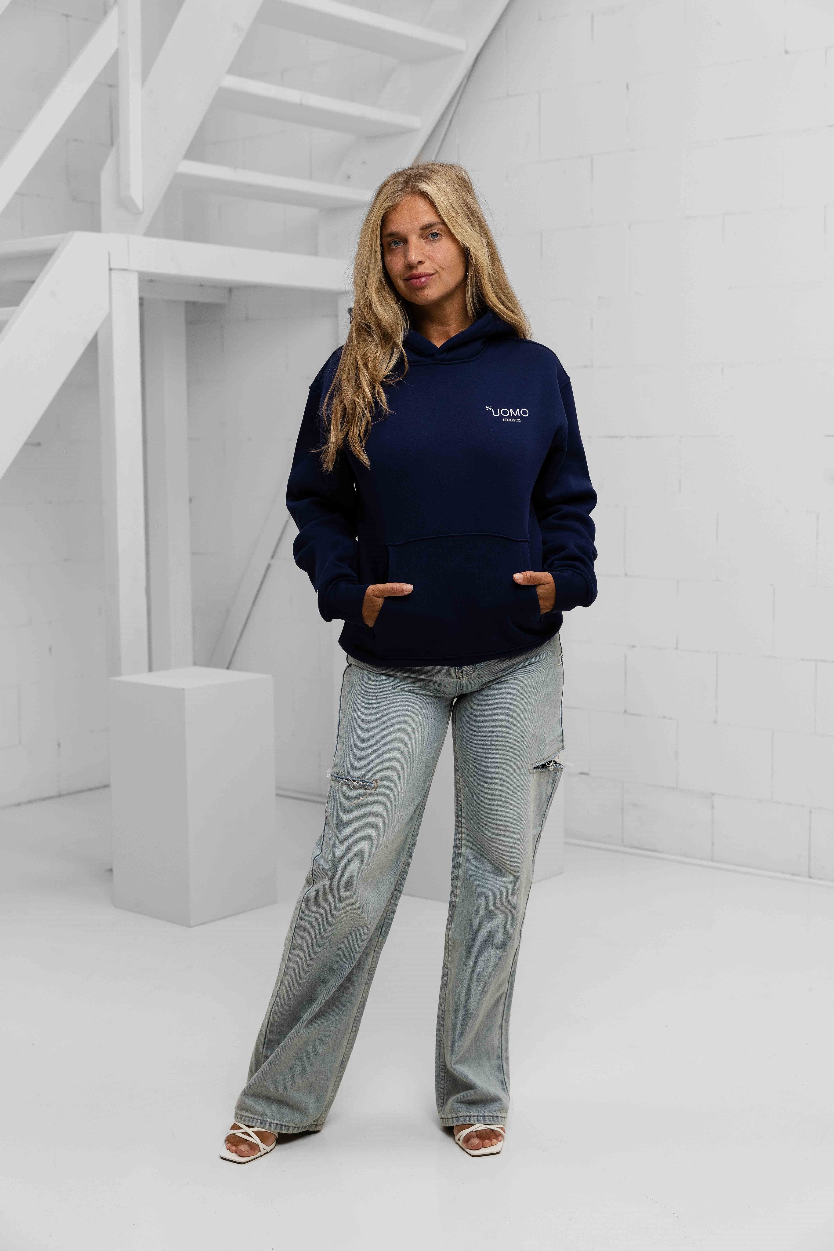 Club 2.0 Hoodie Dames Navy