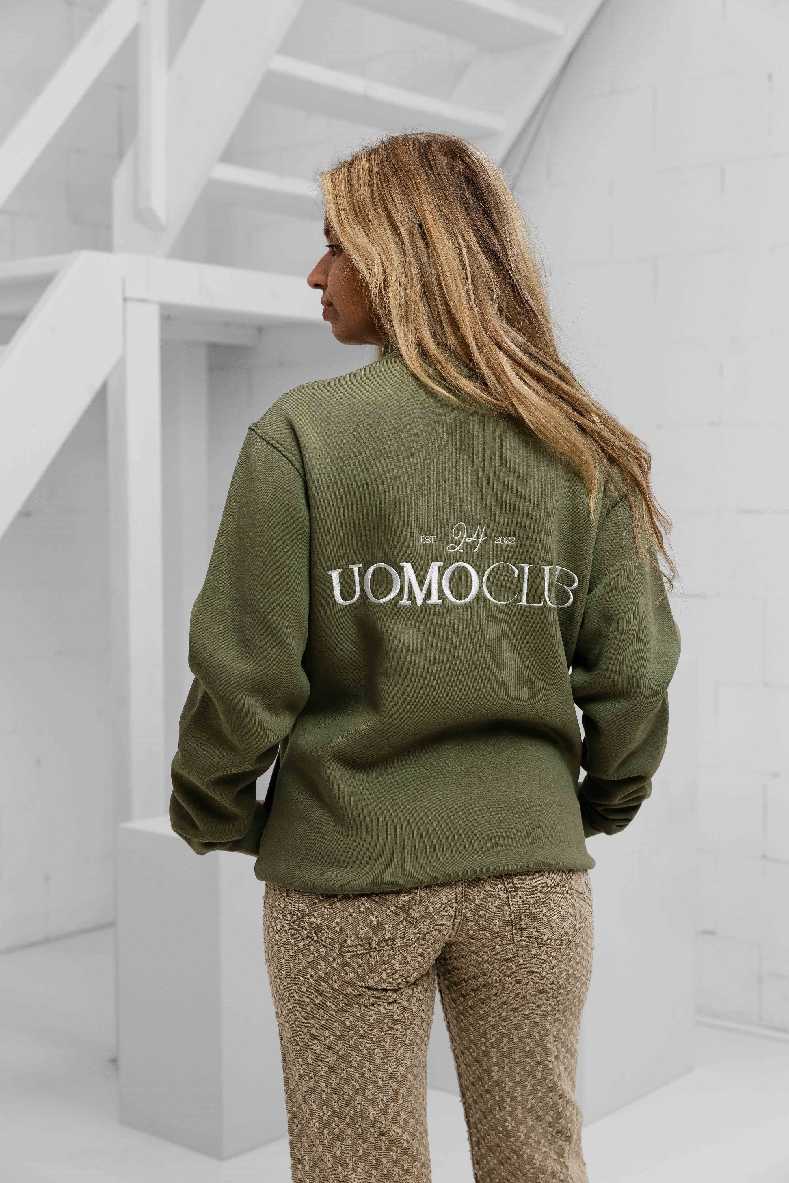 Club Half Zip Sweater Dames Army