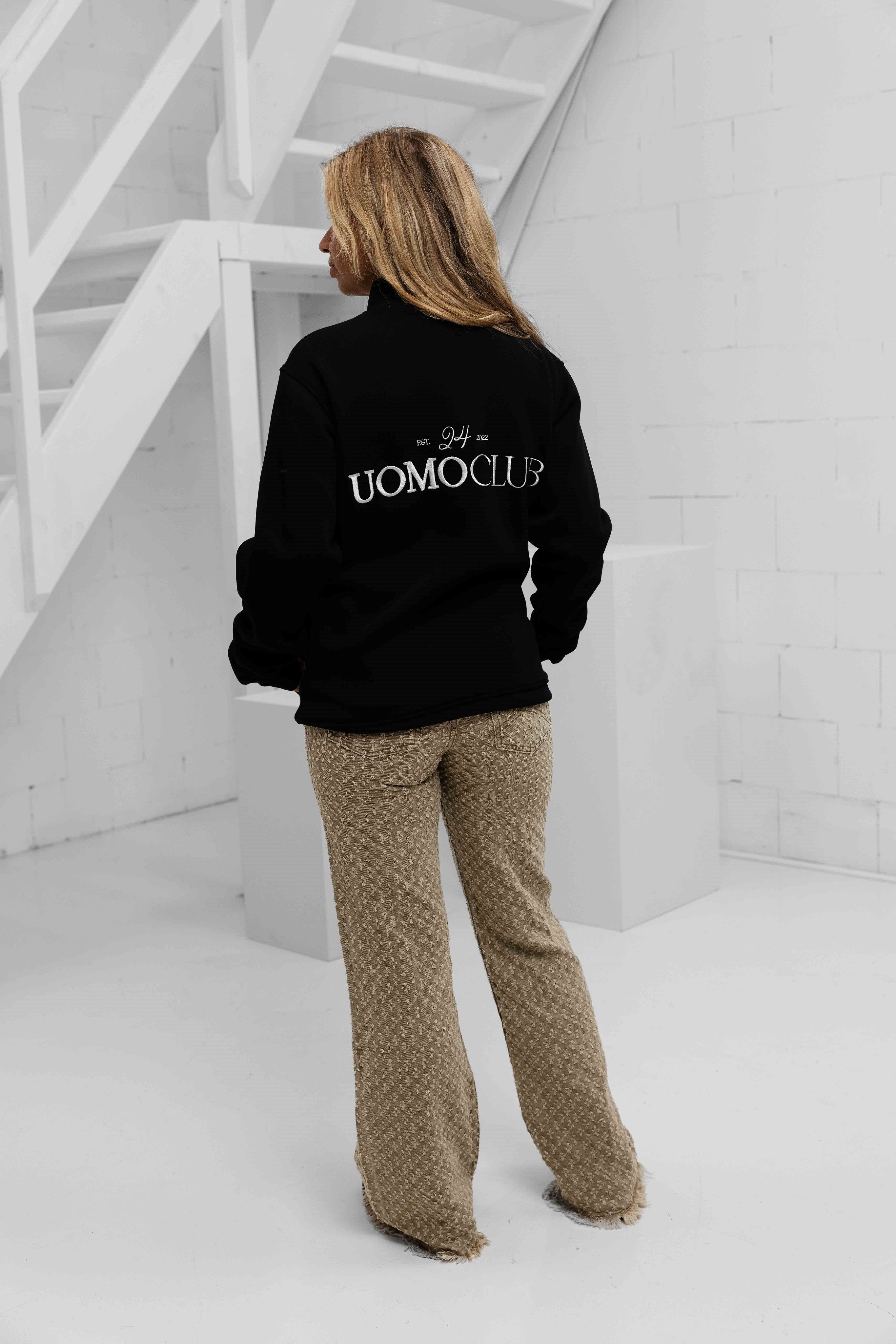 Club Half Zip Sweater Dames Black