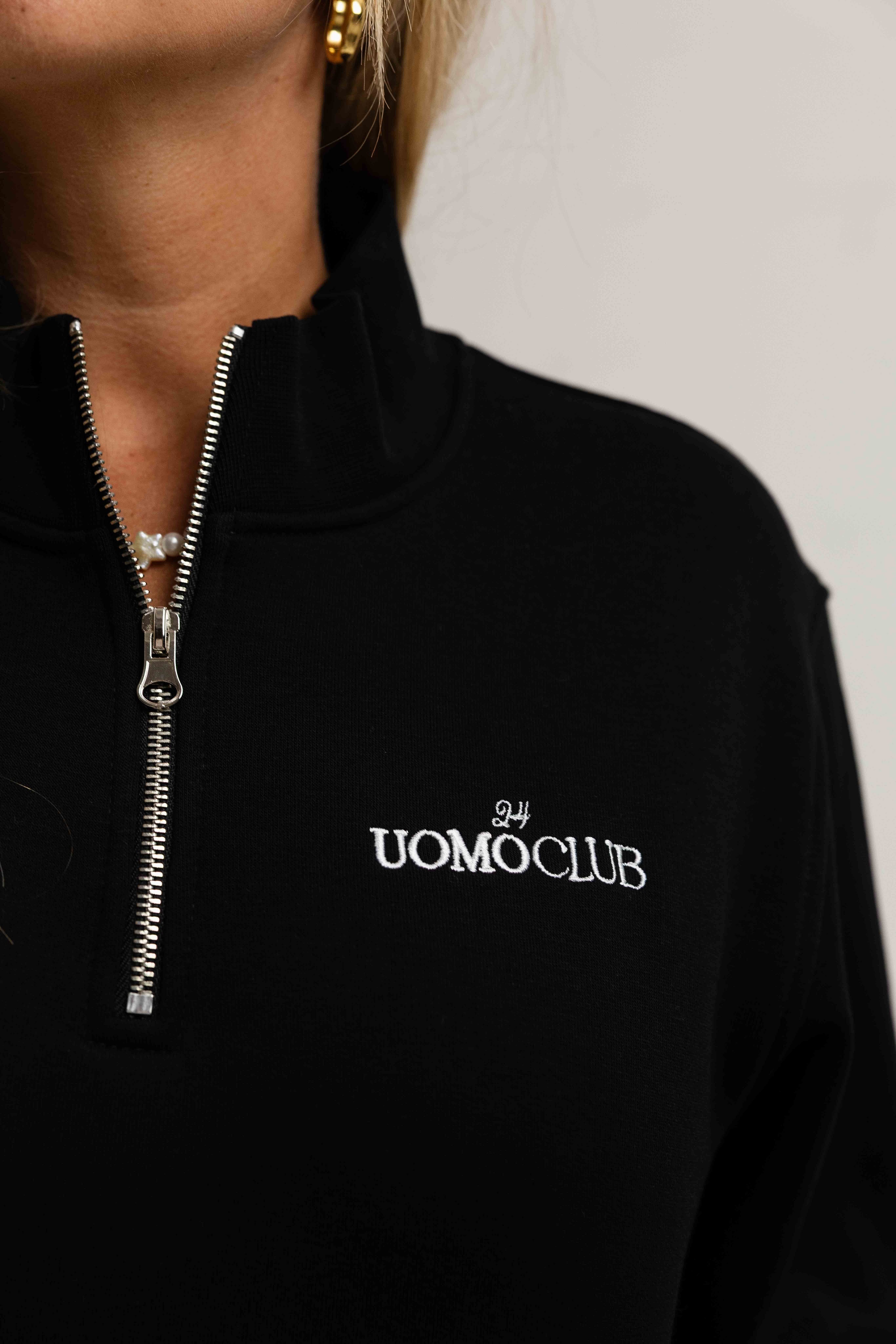 Club Half Zip Sweater Dames Black