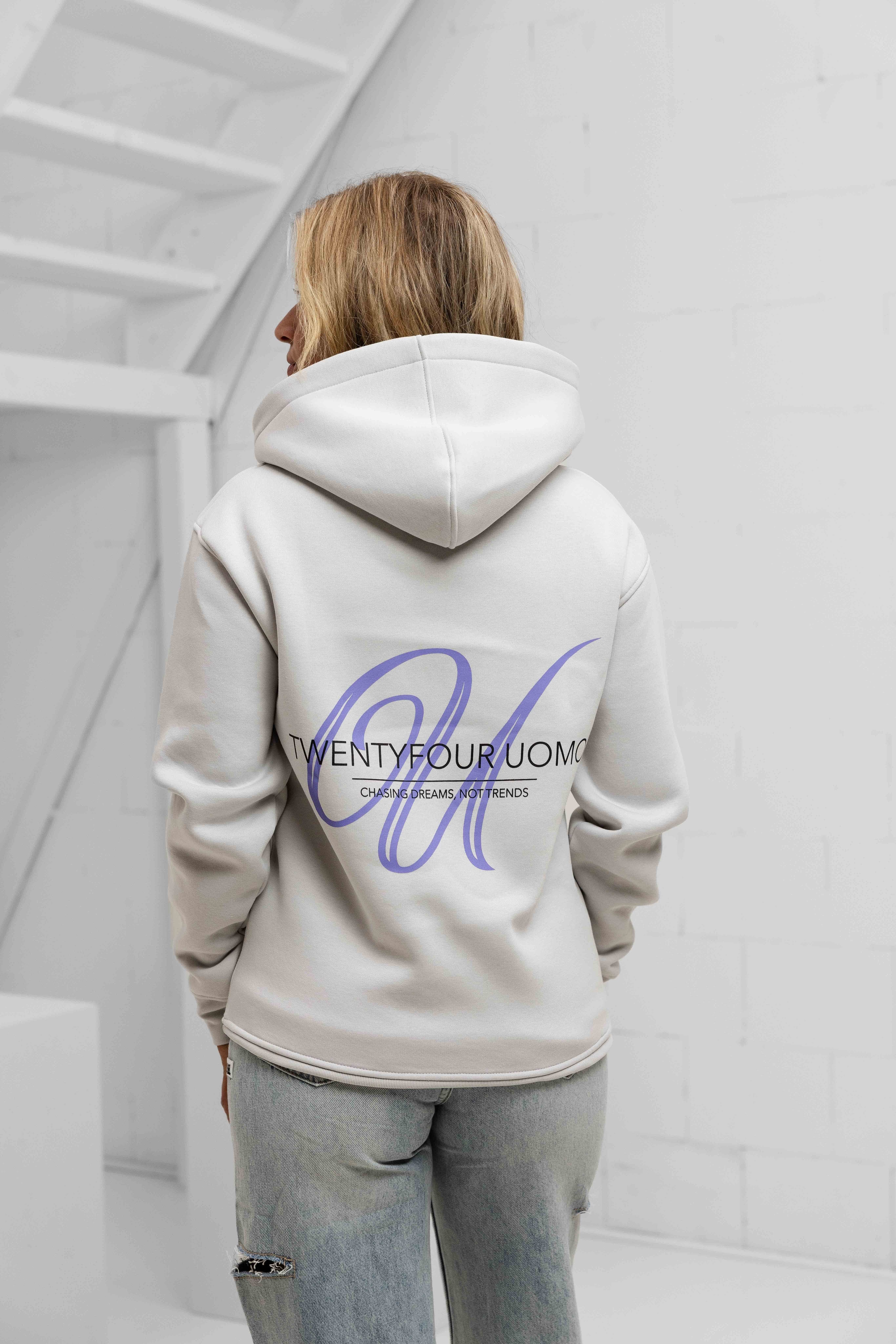 Initial Hoodie Dames Mid Grey