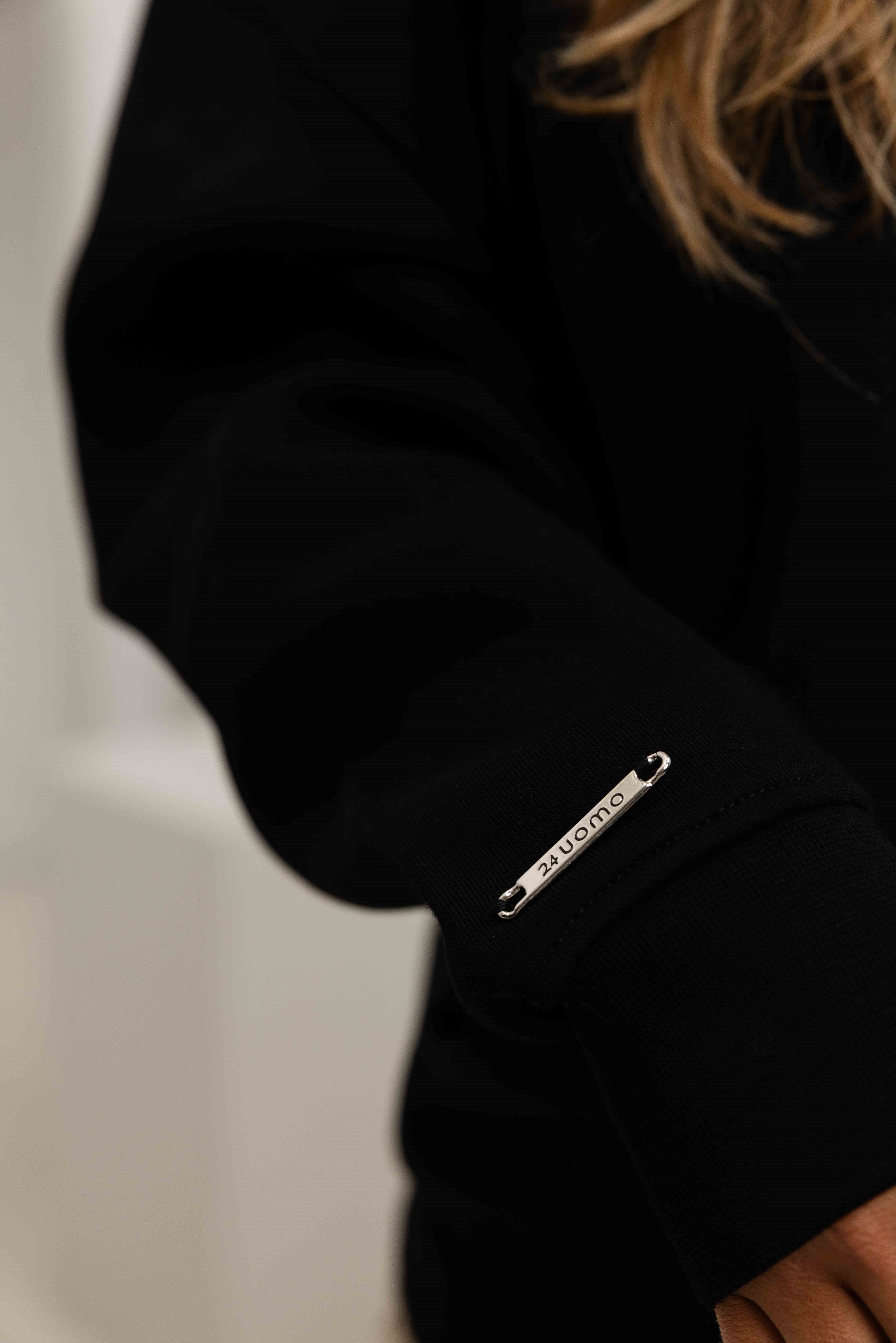 Initial Zip Hoodie Dames Black