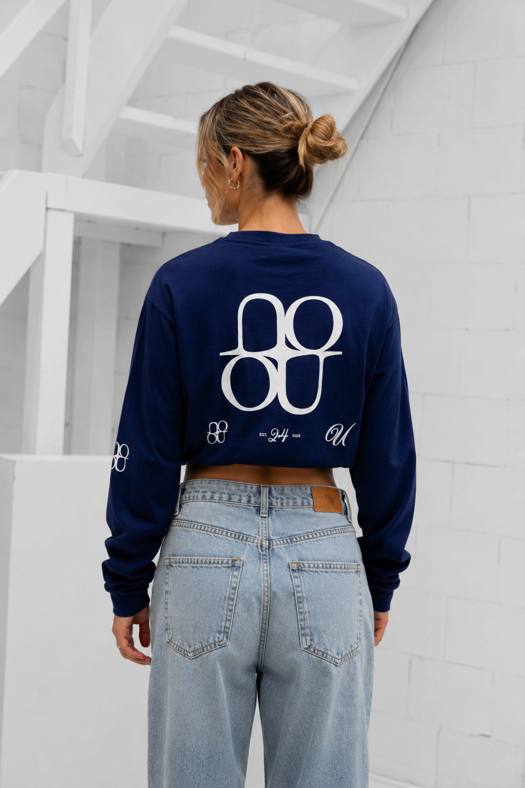 Icon Longsleeve Shirt Dames Donkerblauw