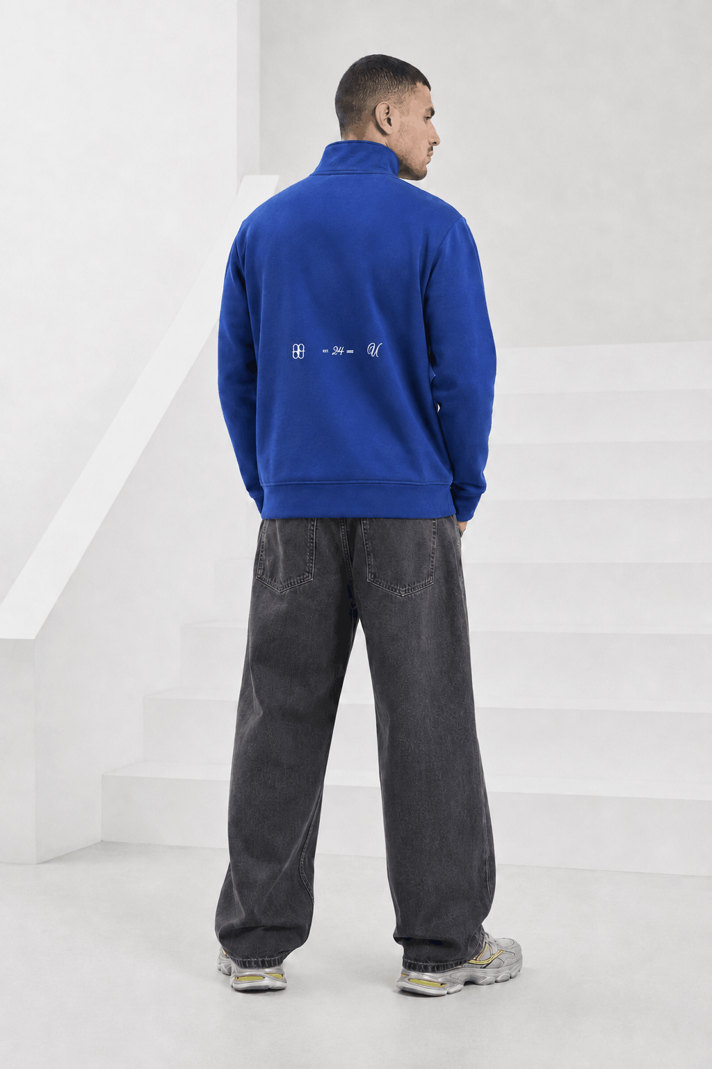 Inclusivity Club Half Zip Heren Donkerblauw