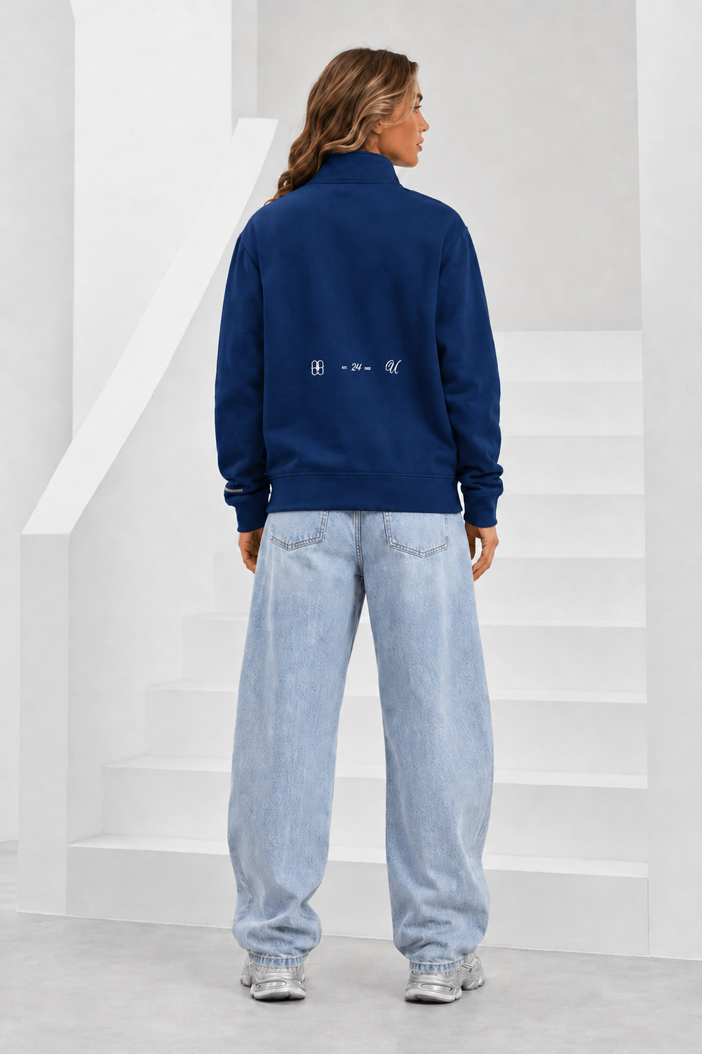Inclusivity Club Half Zip Dames Donkerblauw
