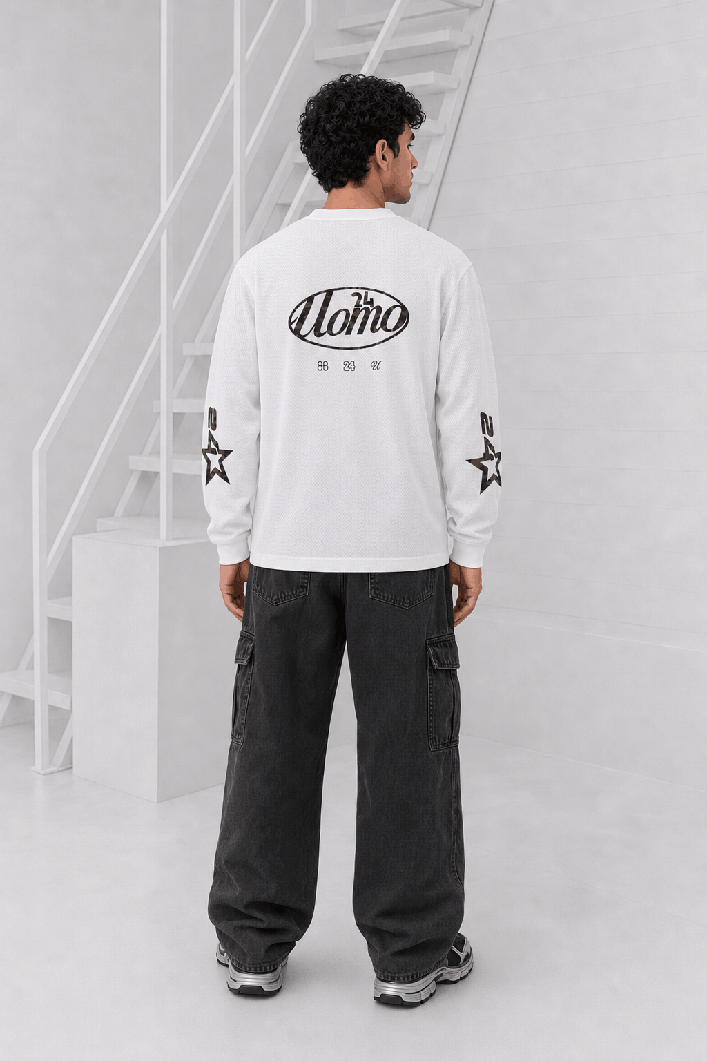 Mesh Longsleeve Heren Off-White/Army