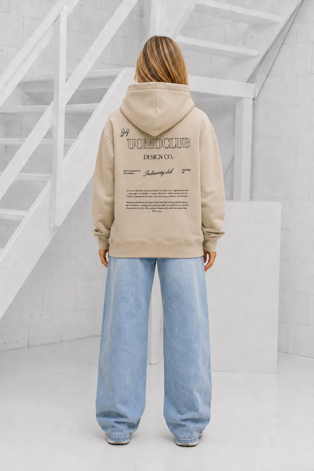 Club 3.0 Hoodie Dames Beige