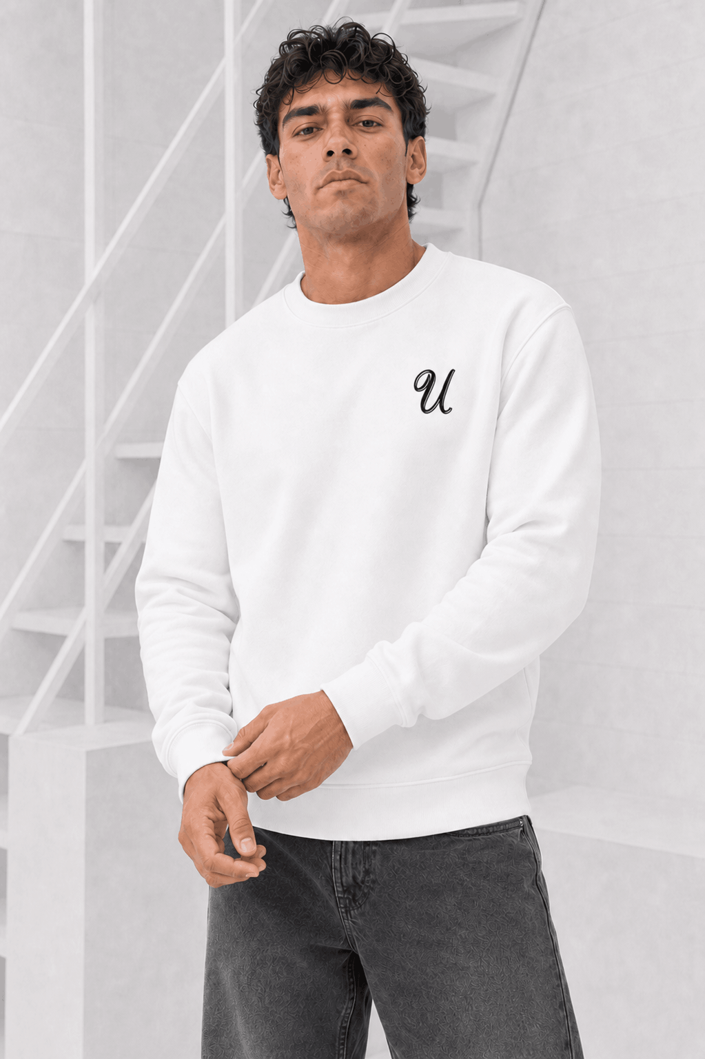 U Sweater Heren Off-White
