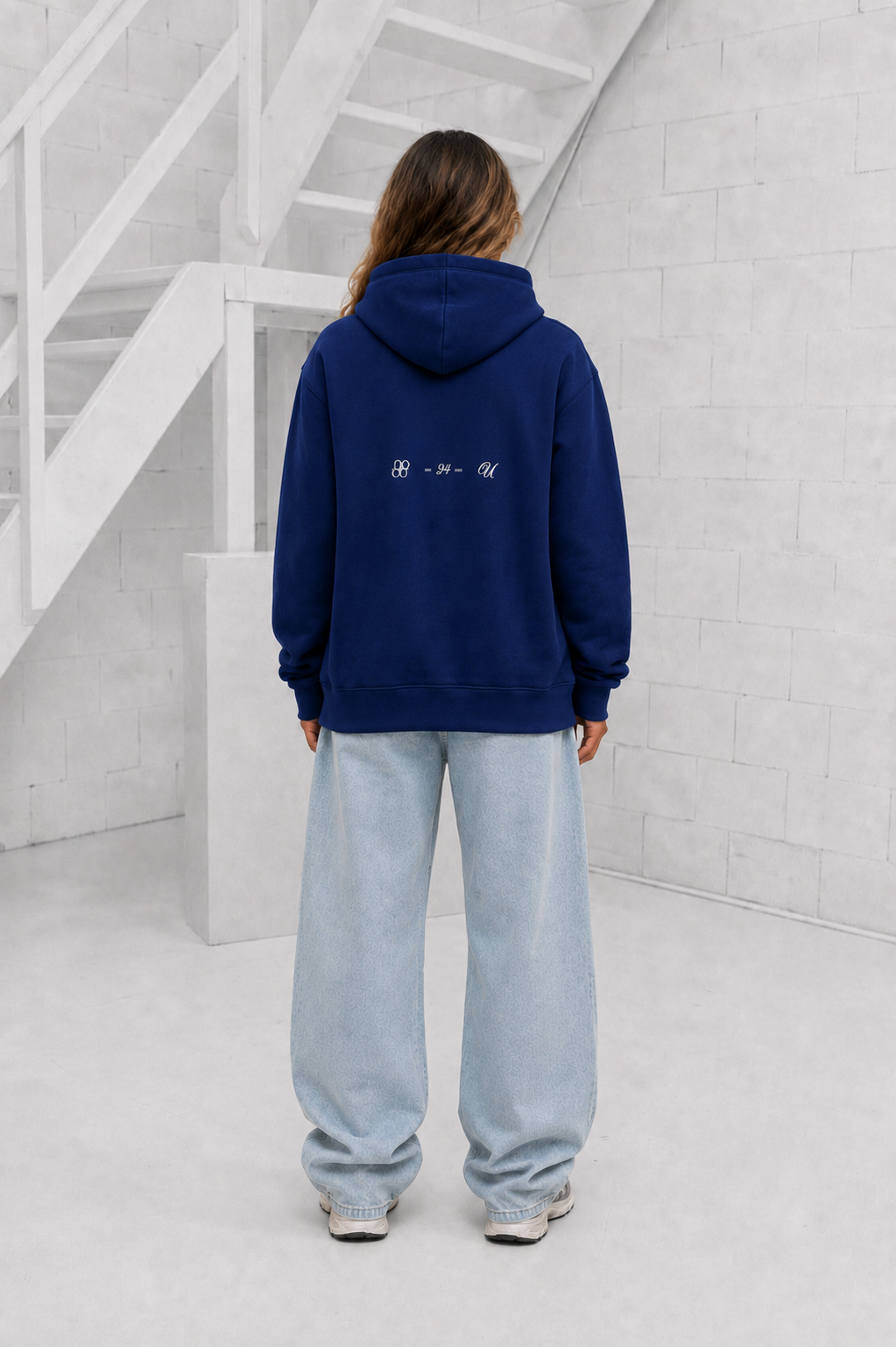 Design Hoodie Dames Donkerblauw