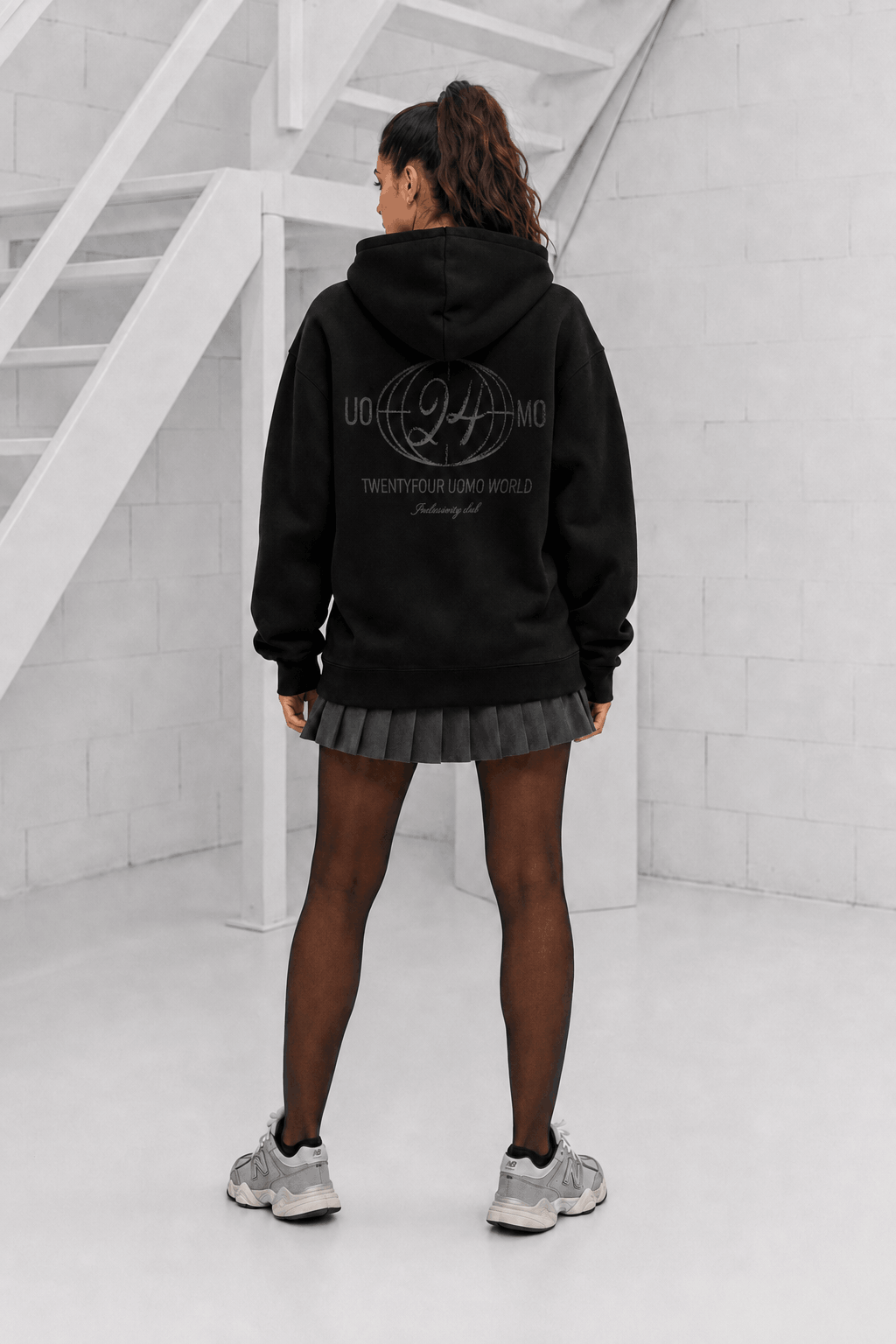 World Hoodie Dames Zwart