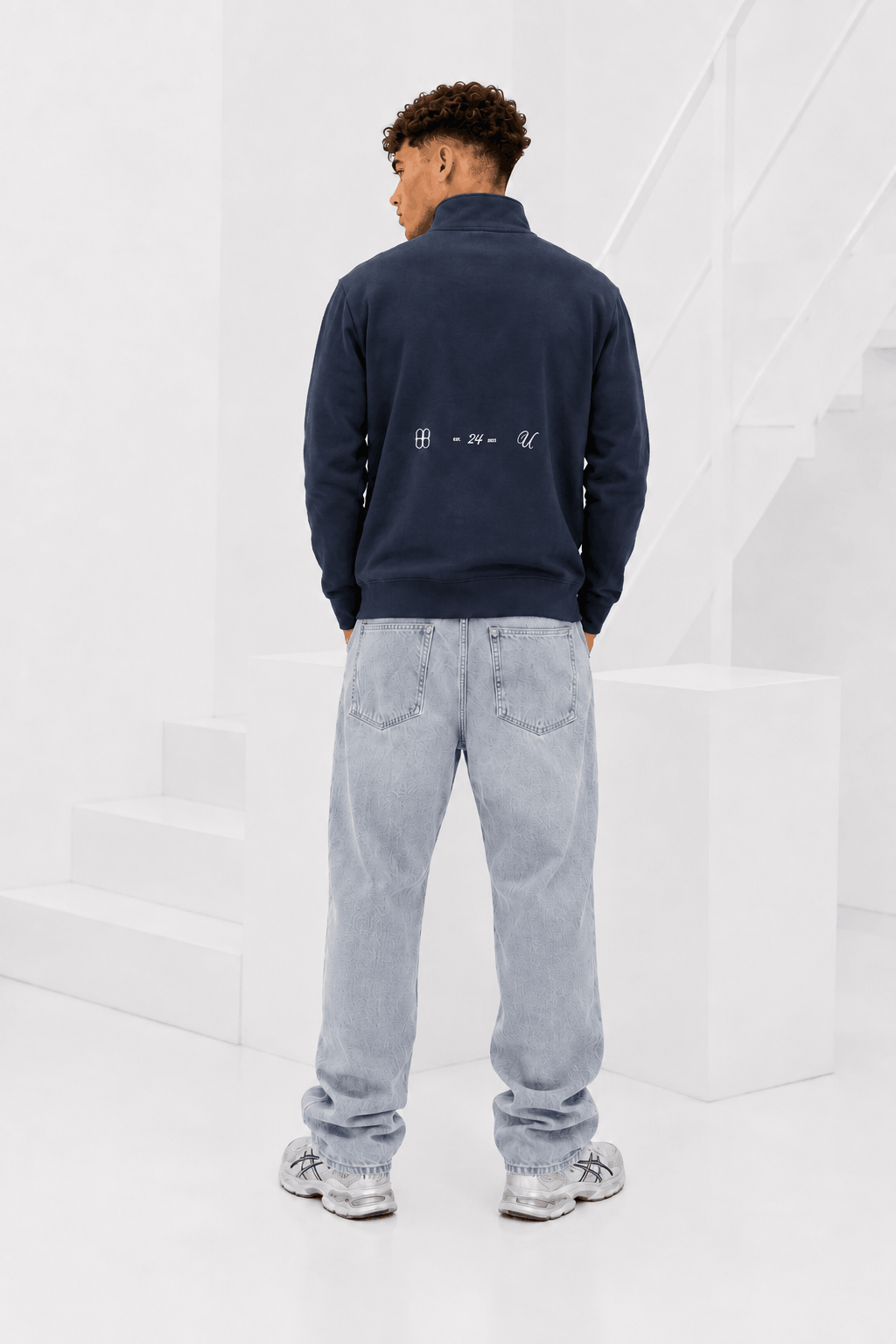 Inclusivity Club Half Zip Heren Donkerblauw