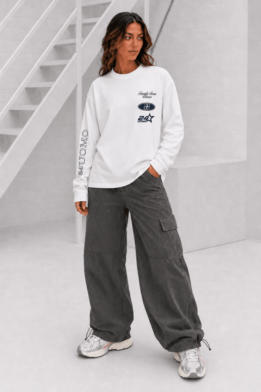 Midnight Circuit Longsleeve Dames Off-White