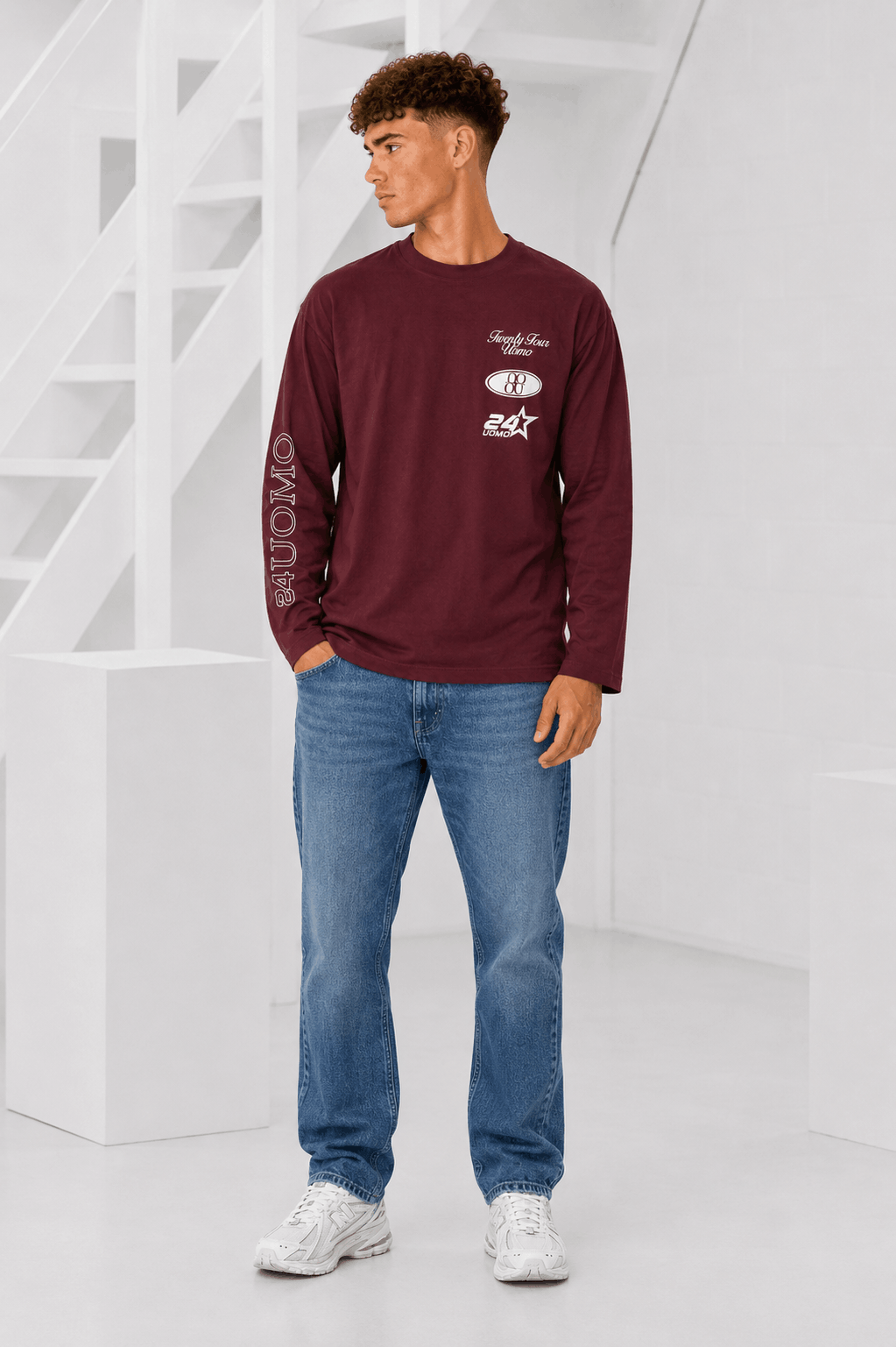 Midnight Circuit Longsleeve Heren Bordeaux