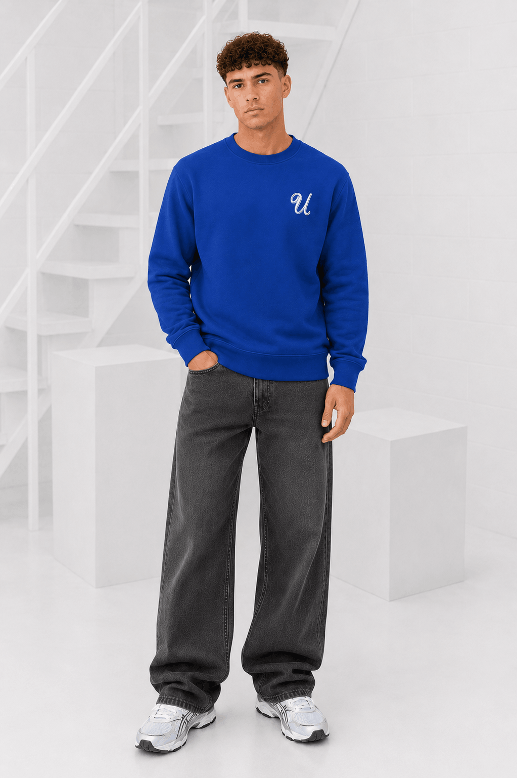 U Sweater Heren Donkerblauw