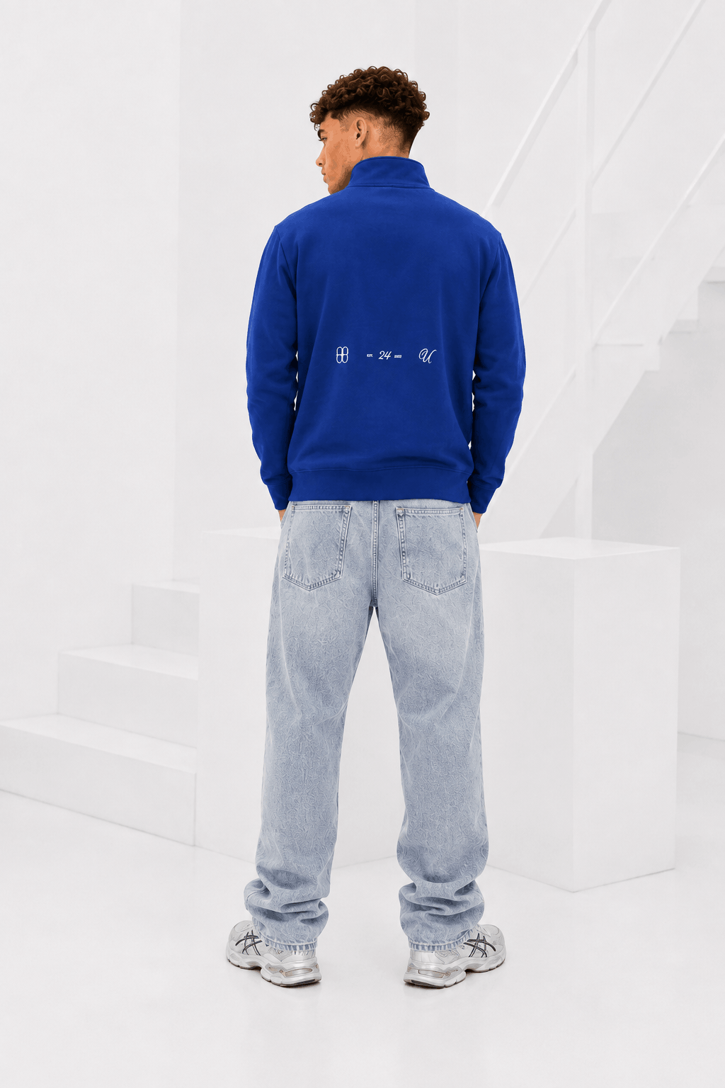 Inclusivity Club Half Zip Heren Donkerblauw