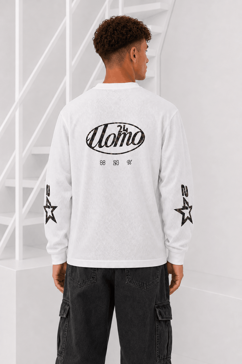 Mesh Longsleeve Heren Off-White/Army