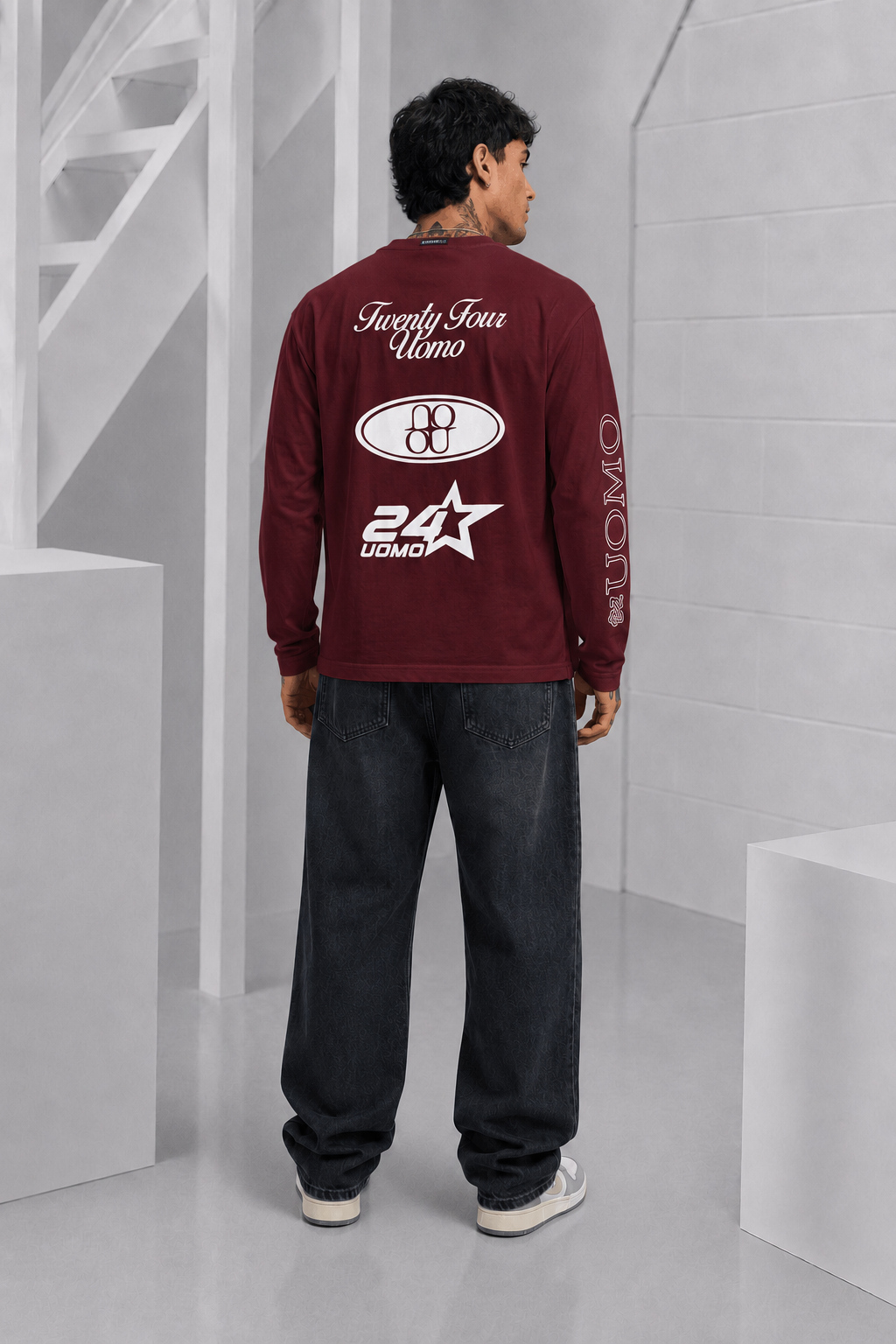 Midnight Circuit Longsleeve Heren Bordeaux