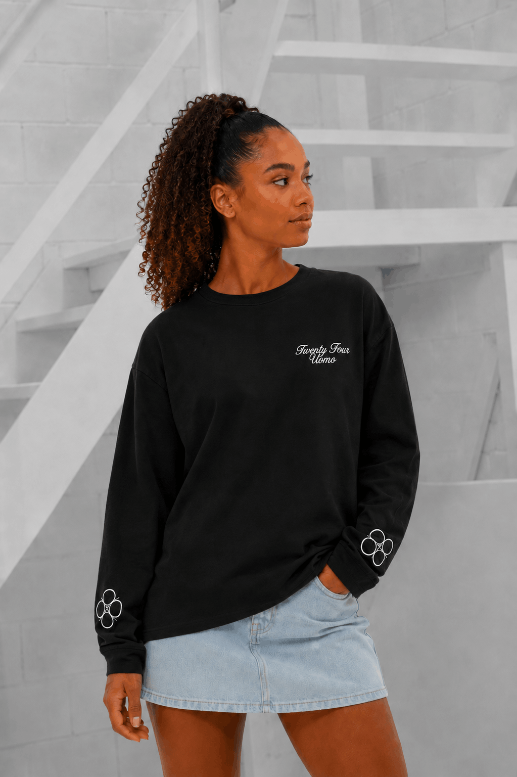 Community Longsleeve Dames Zwart