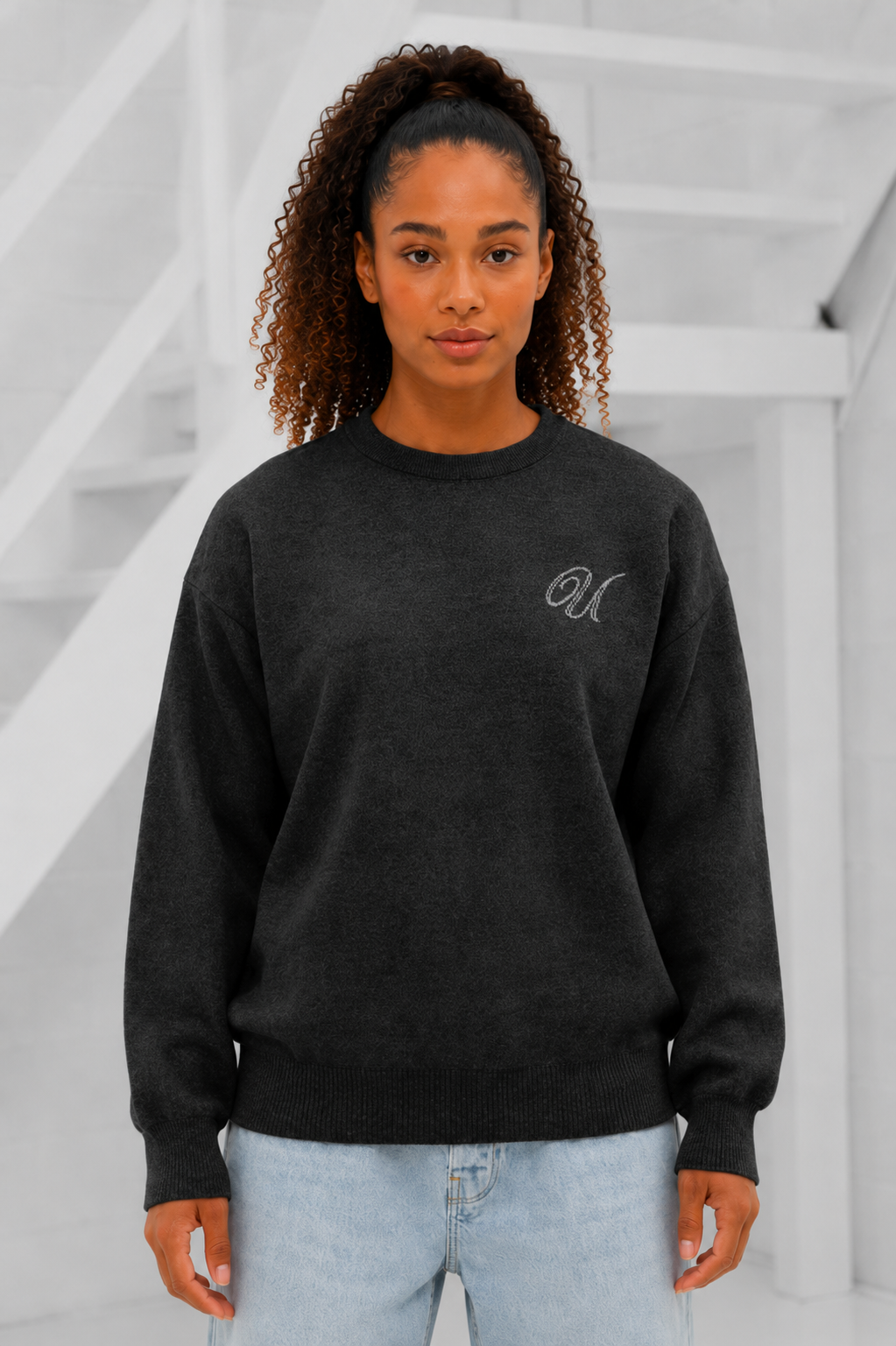 Knitted Sweater Dames Donkergrijs PRE-ORDER 8 SEPTEMBER