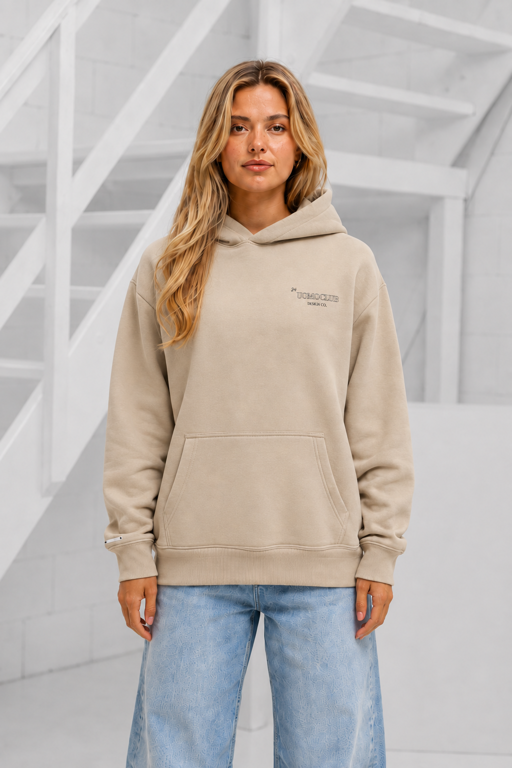 Club 3.0 Hoodie Dames Beige