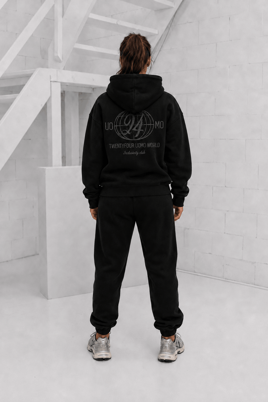 World Zipped Trainingspak Dames Zwart