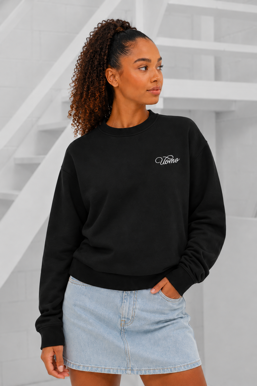 Never Stop Growing Sweater Dames Zwart