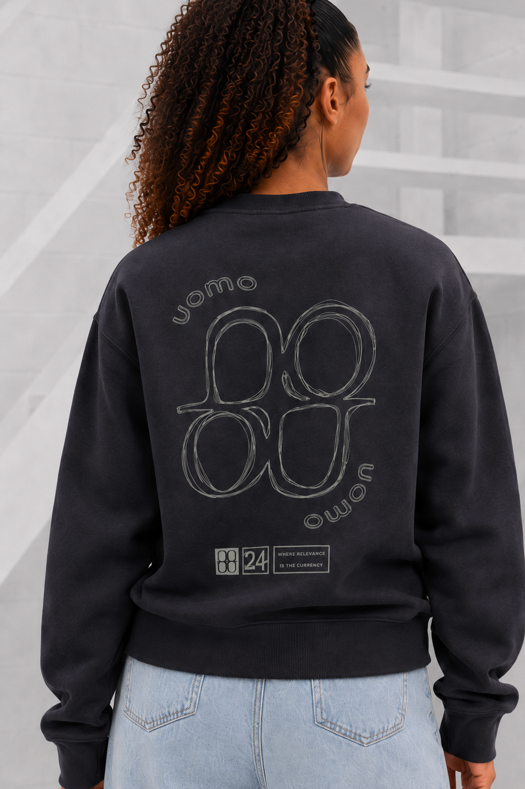 Logo Sweater Dames Donkergrijs