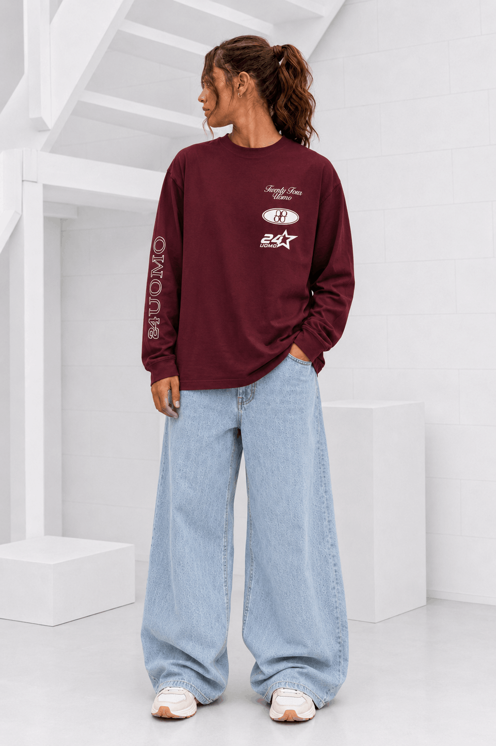 Midnight Circuit Longsleeve Dames Bordeaux